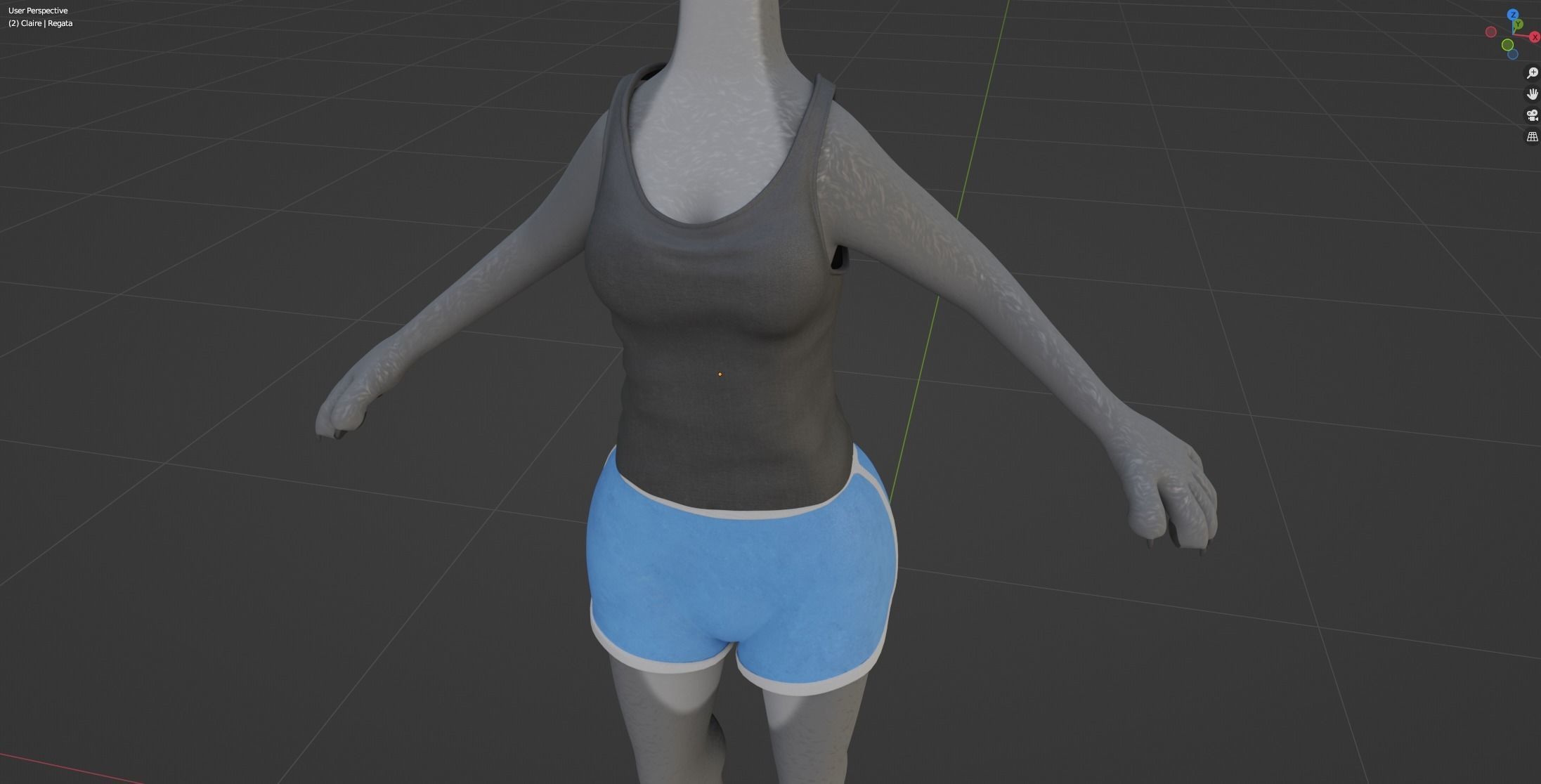 Claire Anthro Wolf 3D model_87