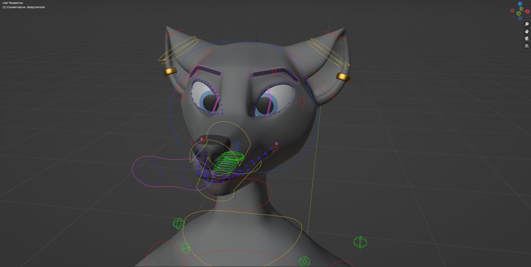 Claire Anthro Wolf 3D model_46