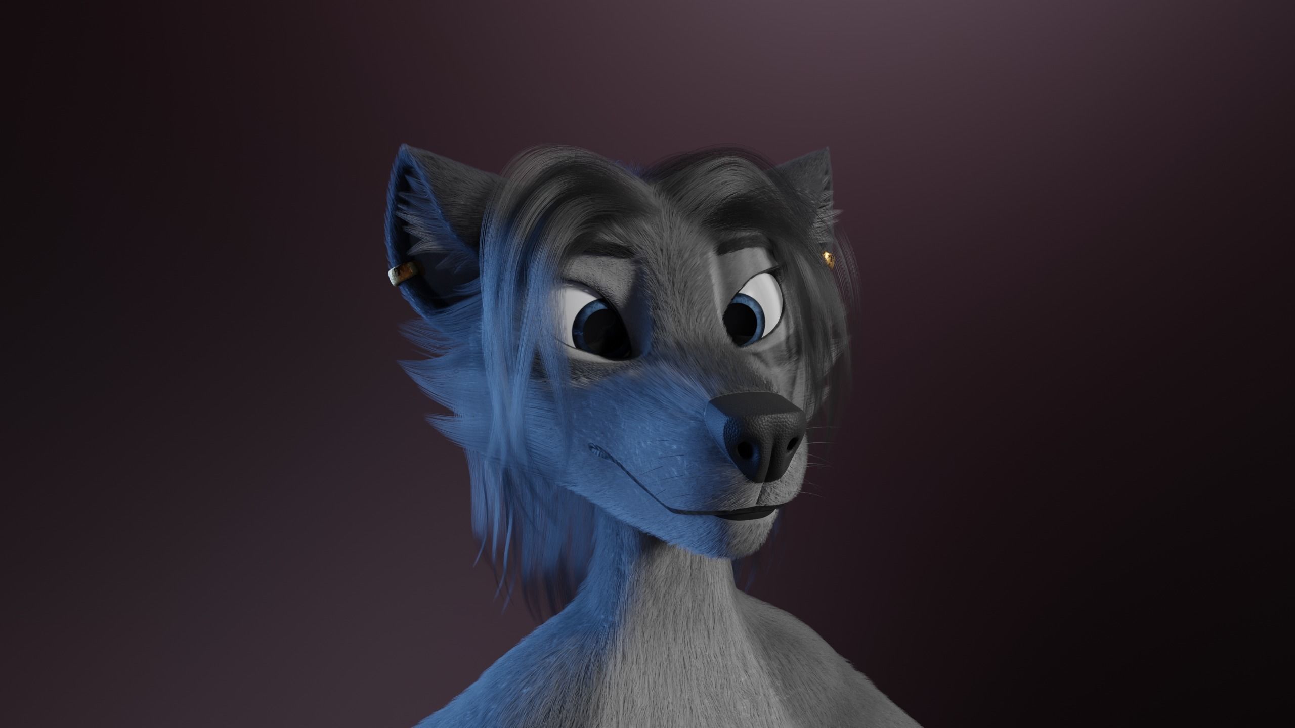 Claire Anthro Wolf 3D model_3