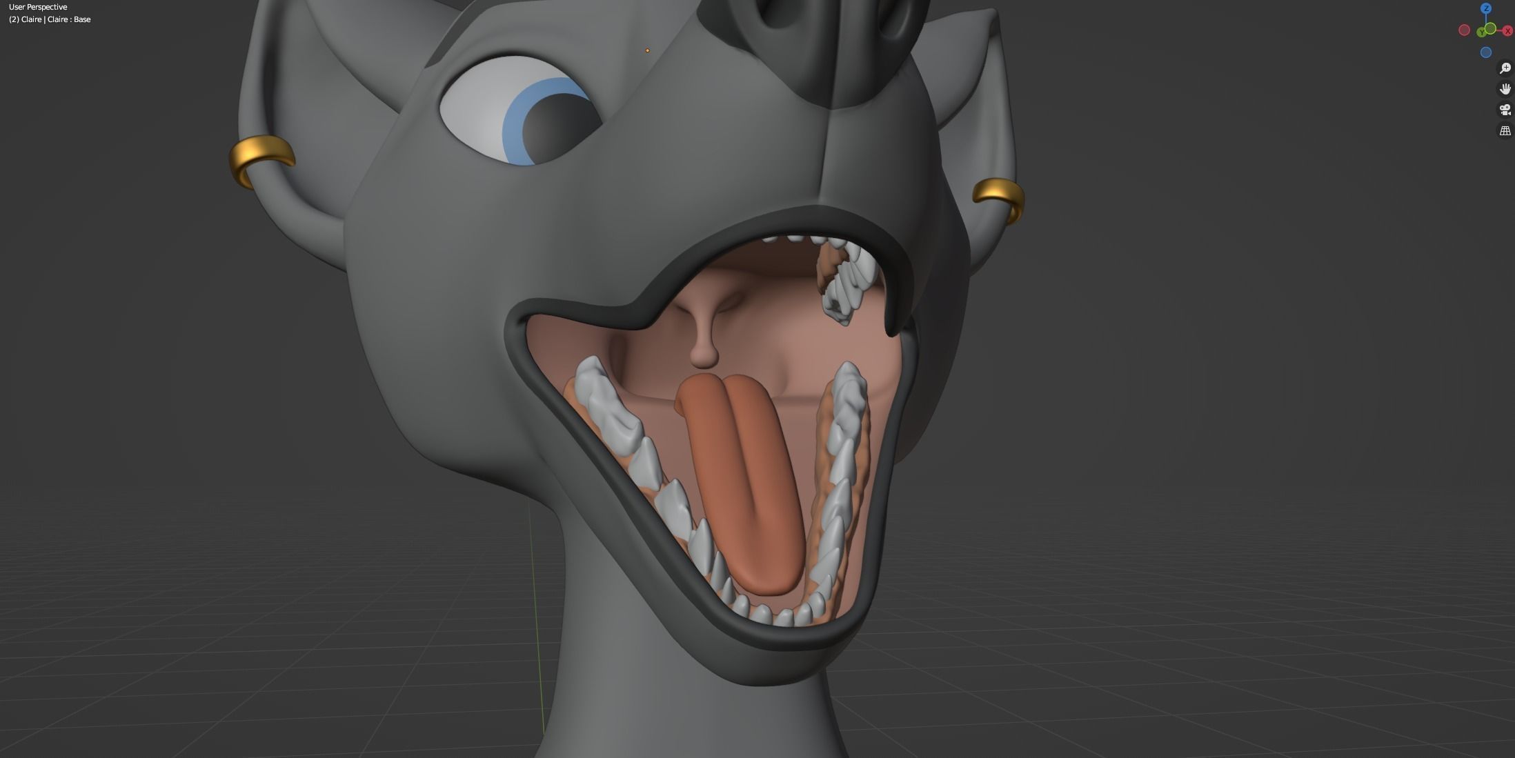 Claire Anthro Wolf 3D model_95