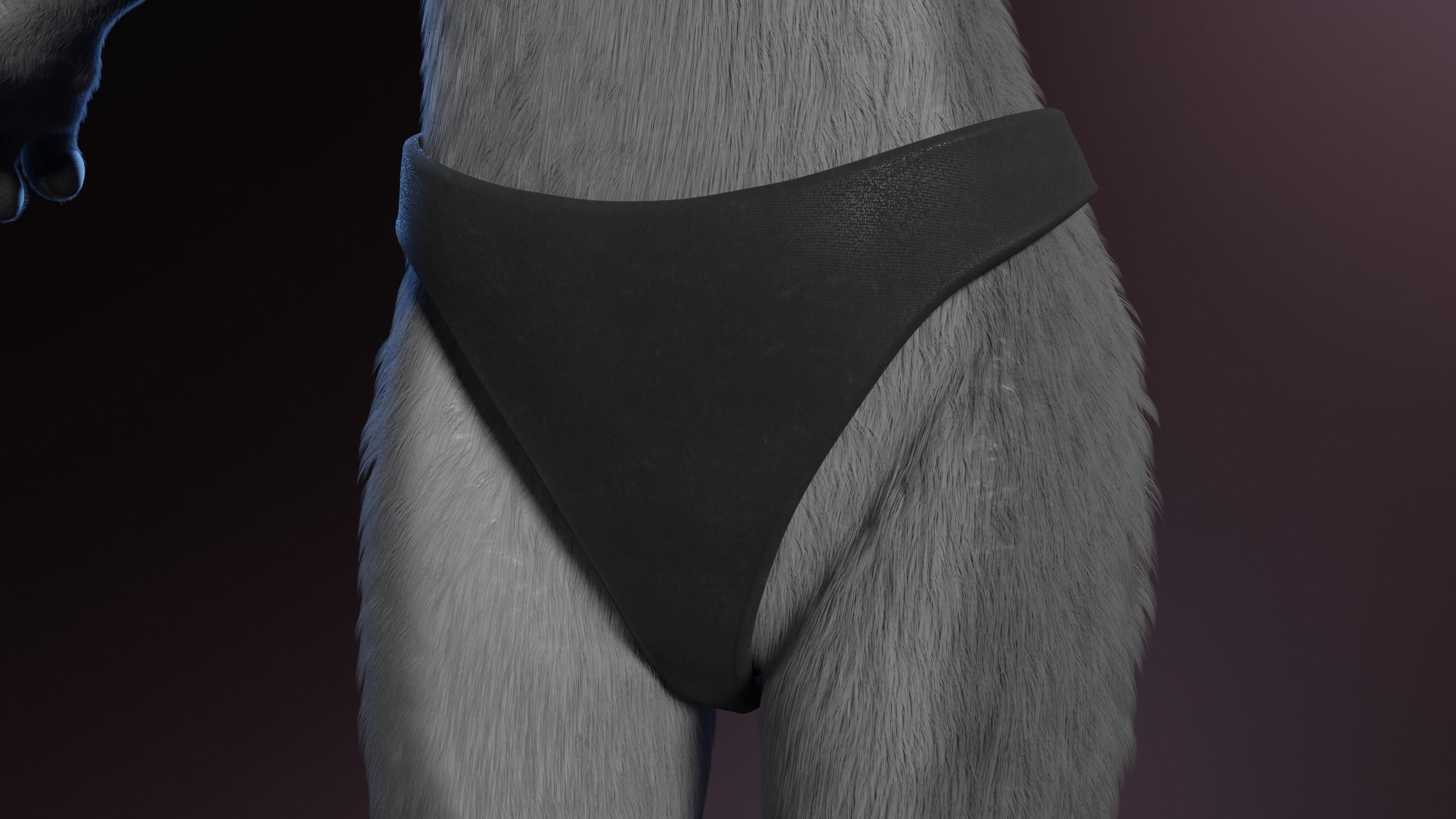 Claire Anthro Wolf 3D model_24