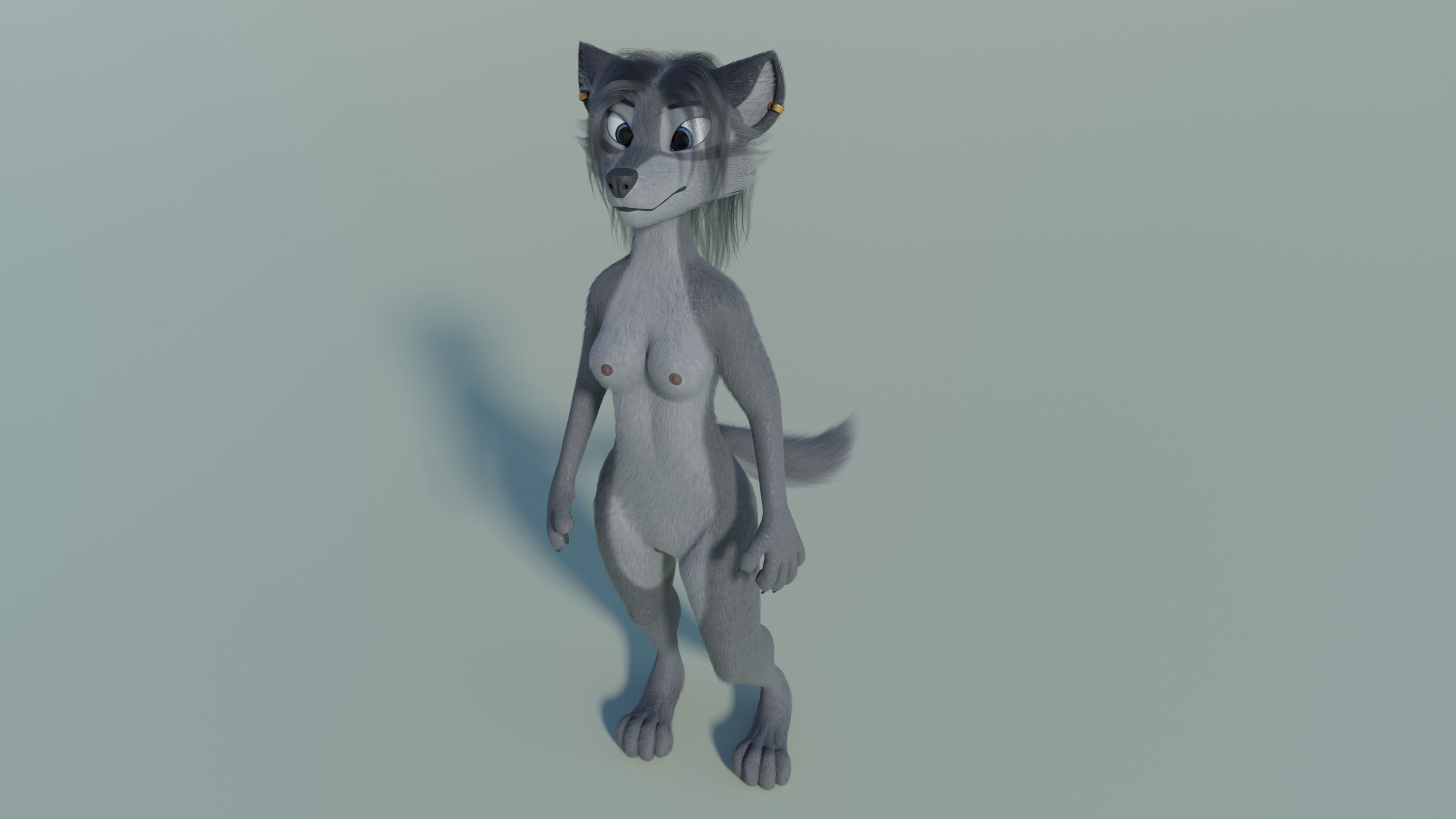 Claire Anthro Wolf 3D model_38