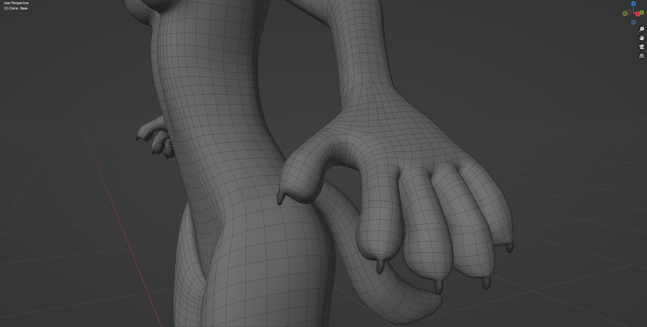 Claire Anthro Wolf 3D model_71