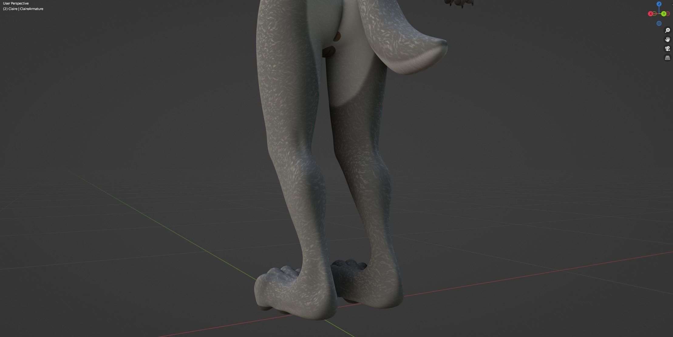 Claire Anthro Wolf 3D model_53