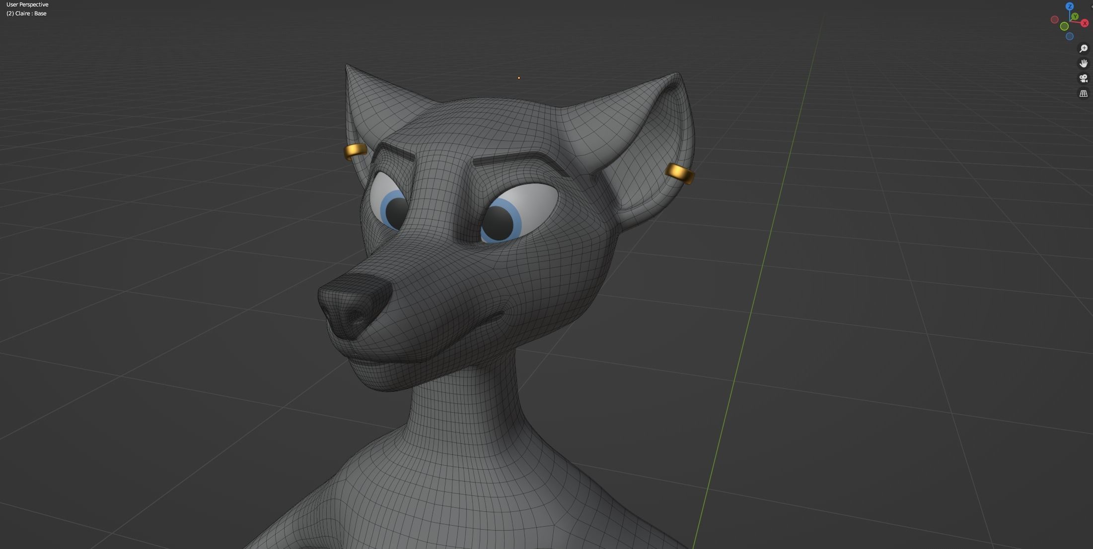 Claire Anthro Wolf 3D model_64