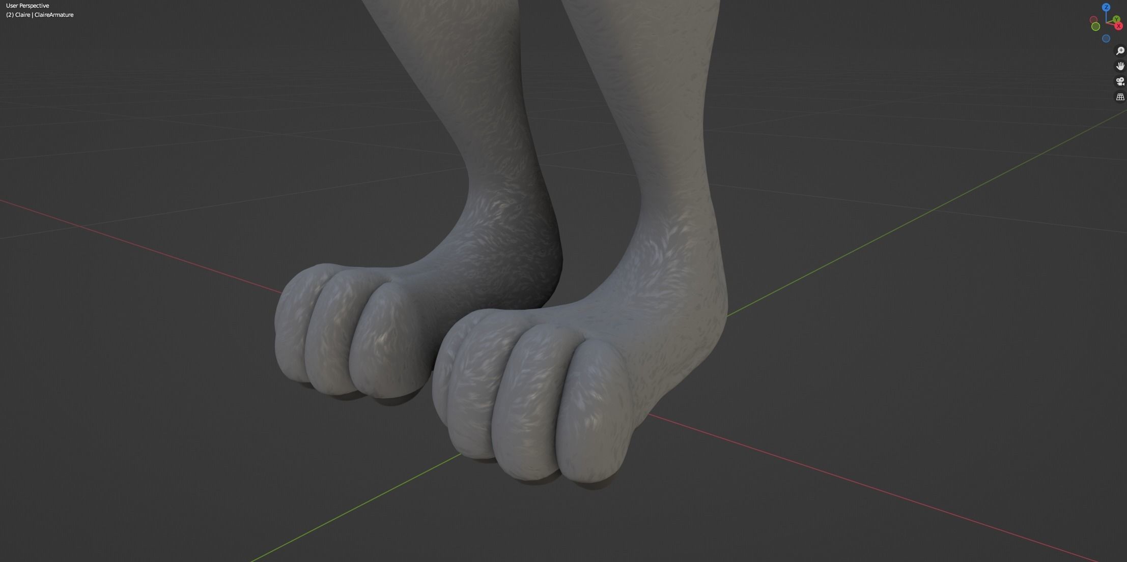 Claire Anthro Wolf 3D model_57