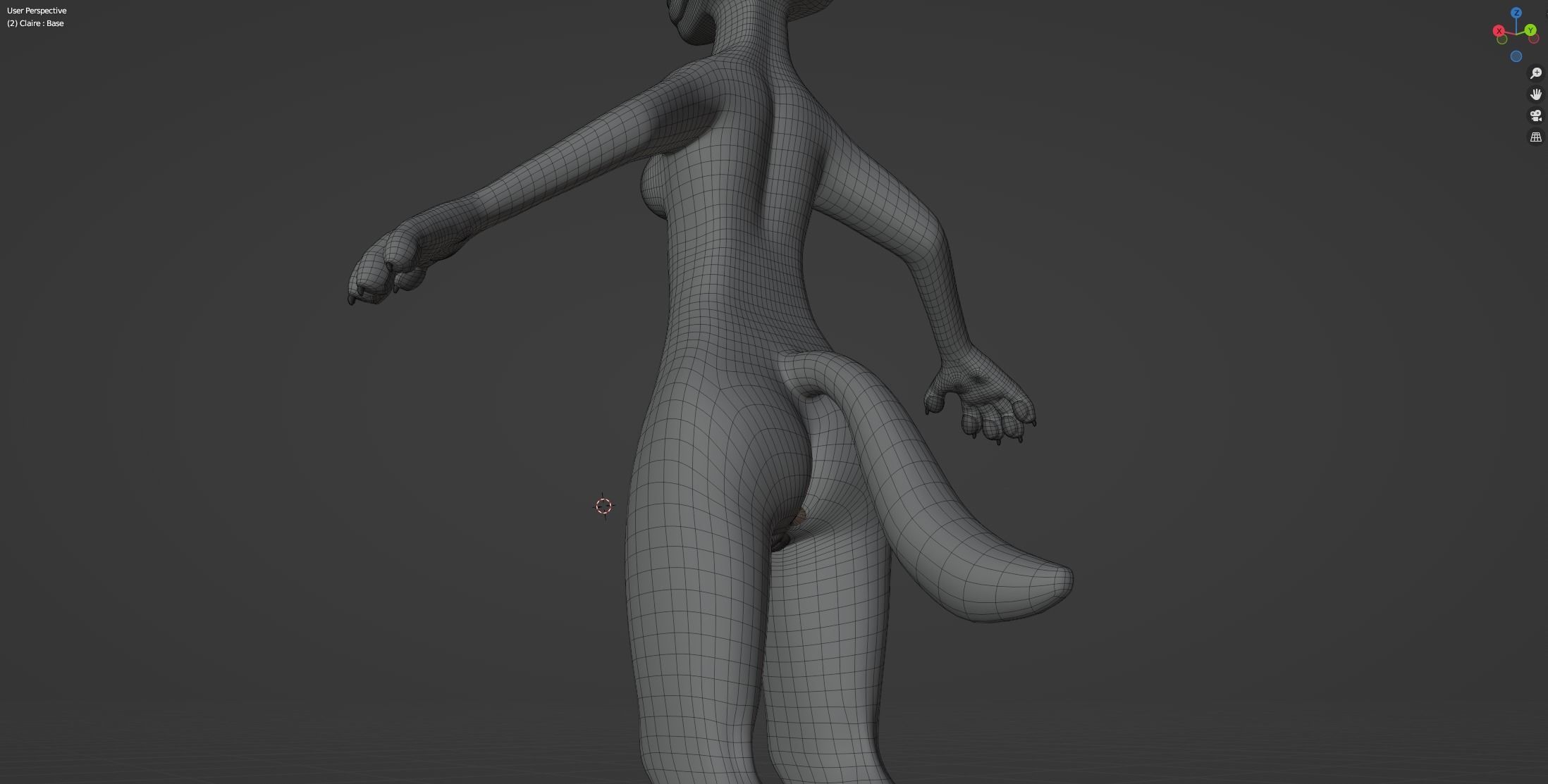 Claire Anthro Wolf 3D model_67