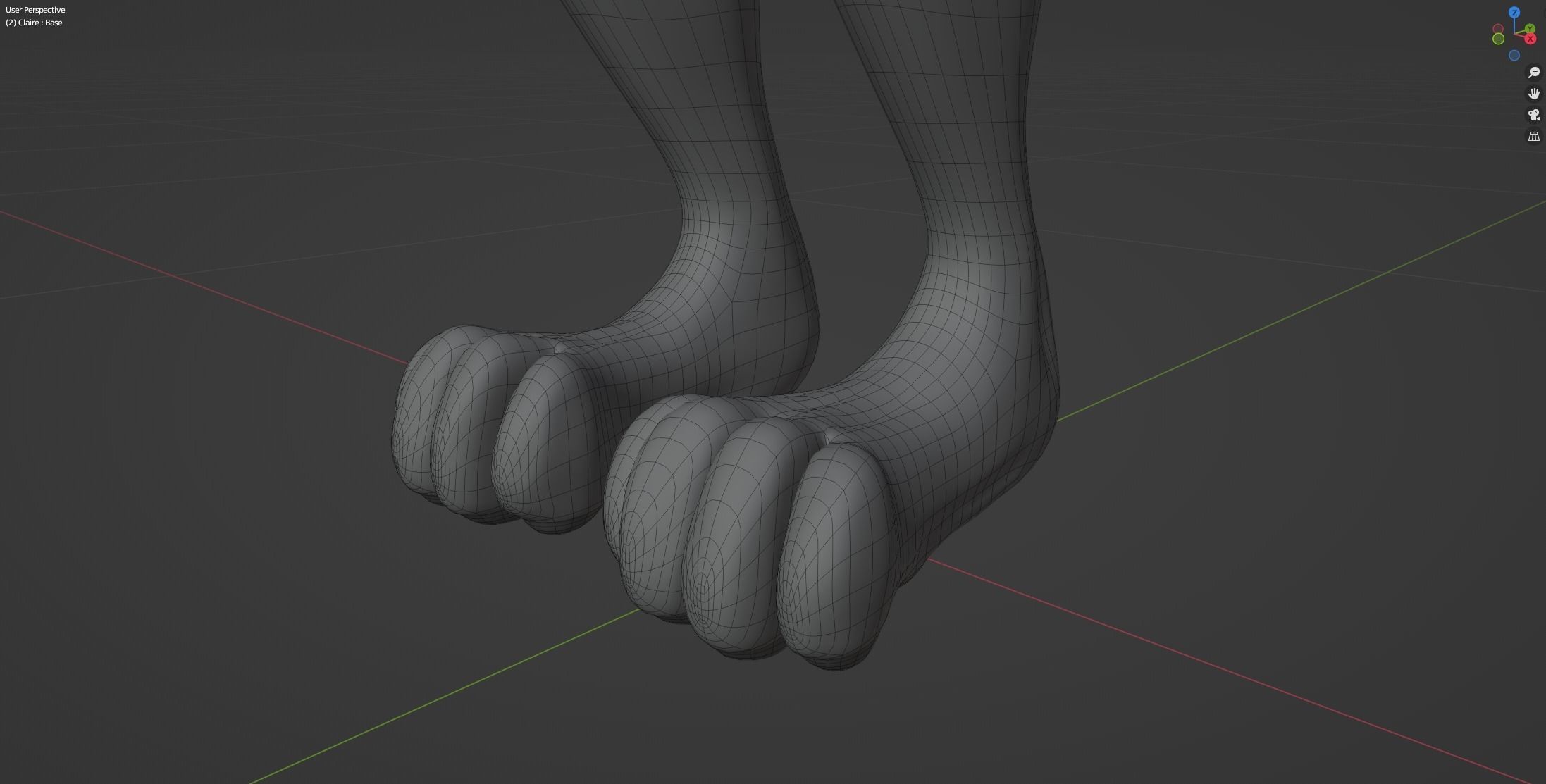 Claire Anthro Wolf 3D model_73