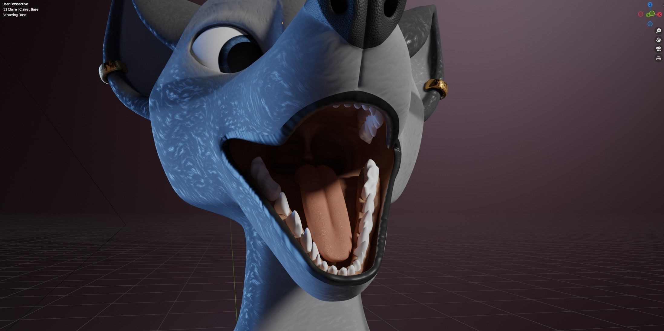 Claire Anthro Wolf 3D model_97