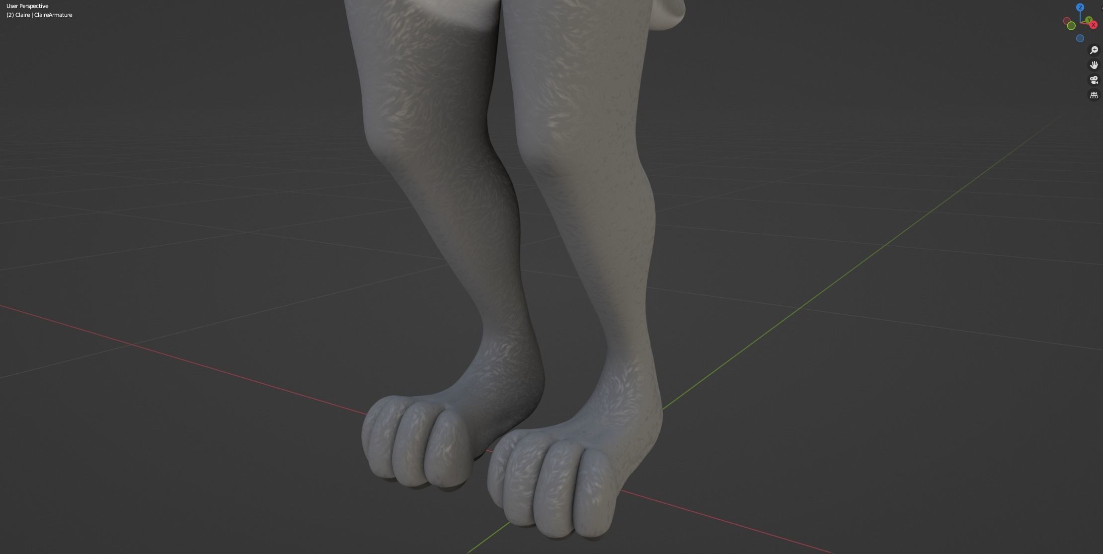 Claire Anthro Wolf 3D model_54