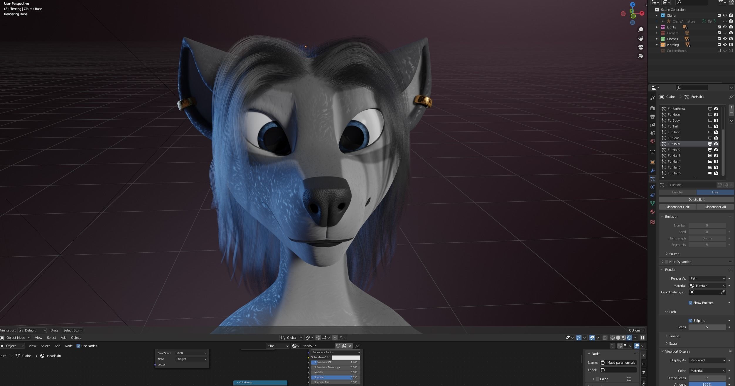 Claire Anthro Wolf 3D model_108