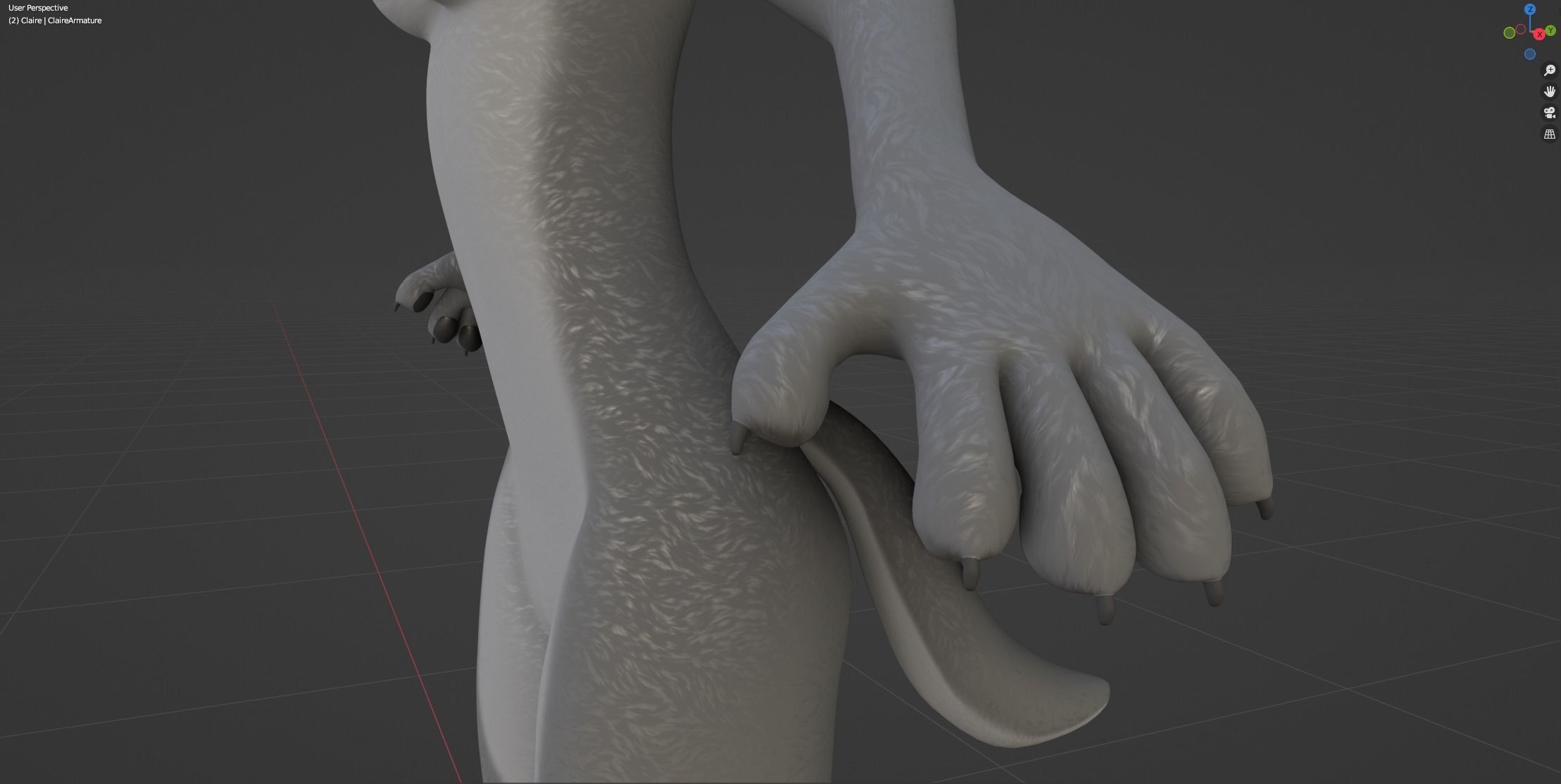 Claire Anthro Wolf 3D model_55