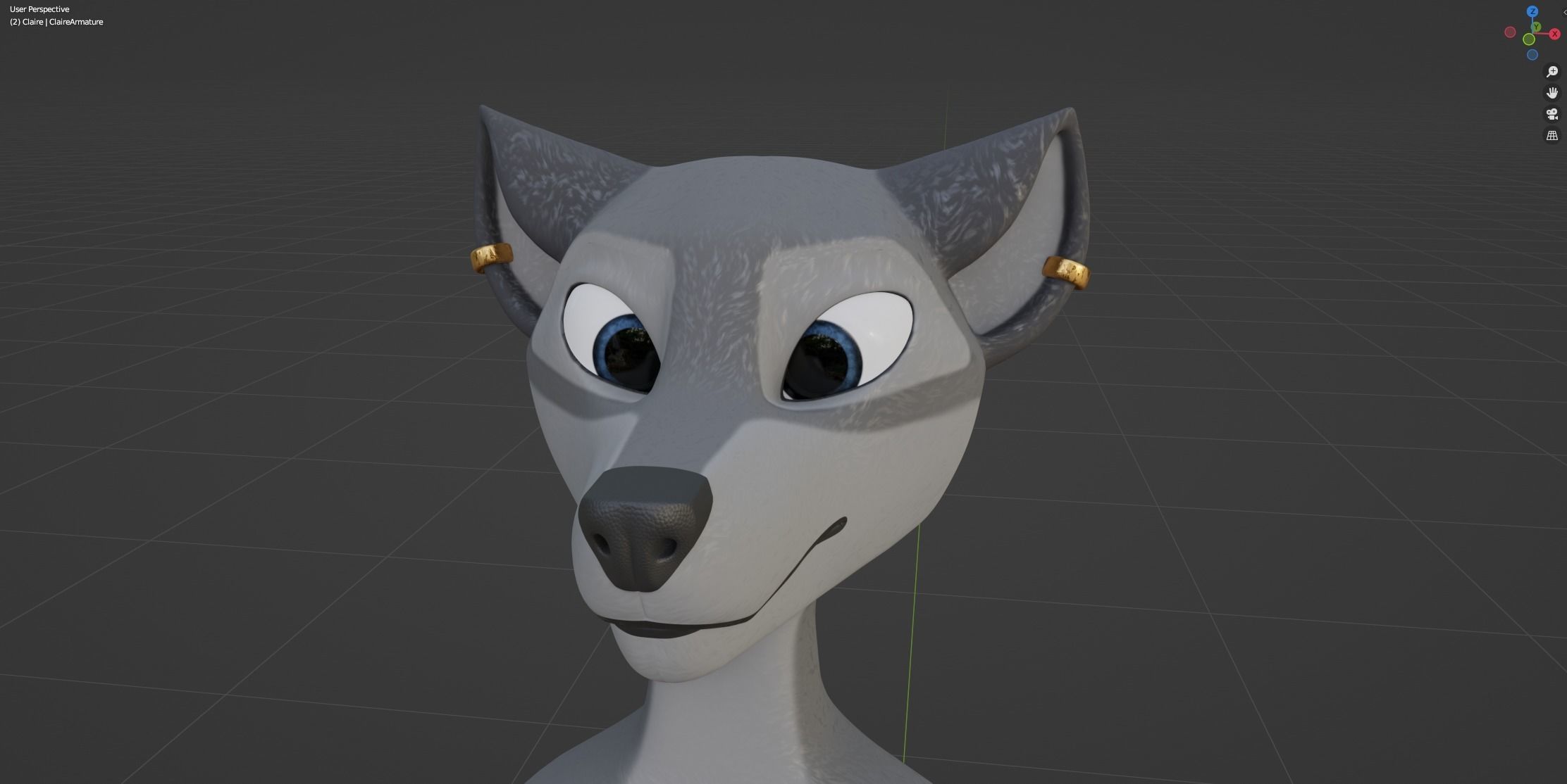 Claire Anthro Wolf 3D model_48