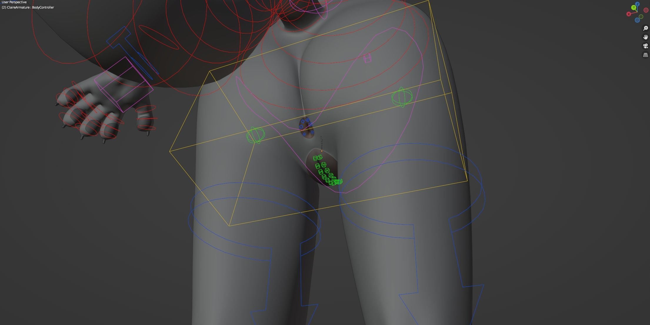 Claire Anthro Wolf 3D model_43