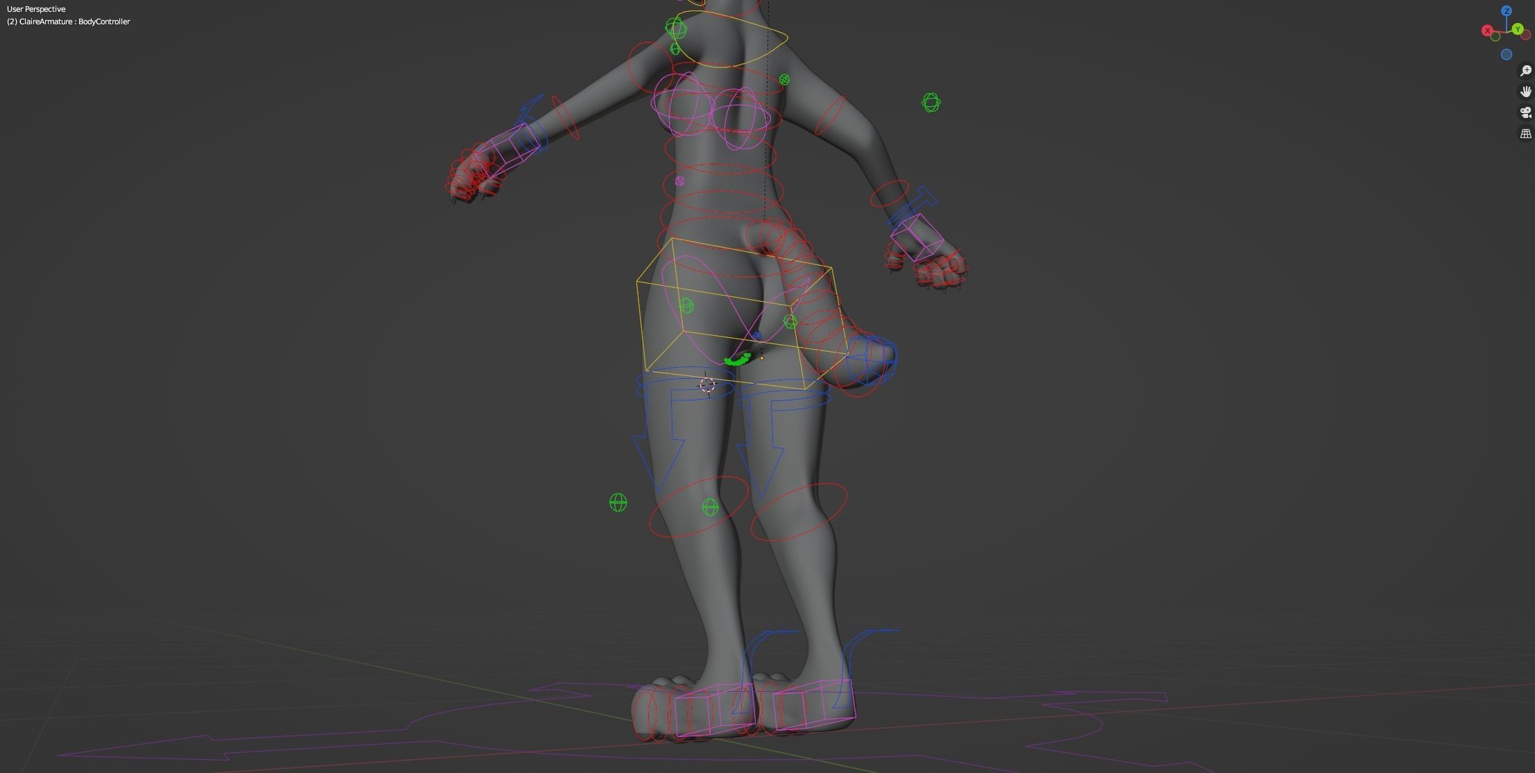 Claire Anthro Wolf 3D model_42