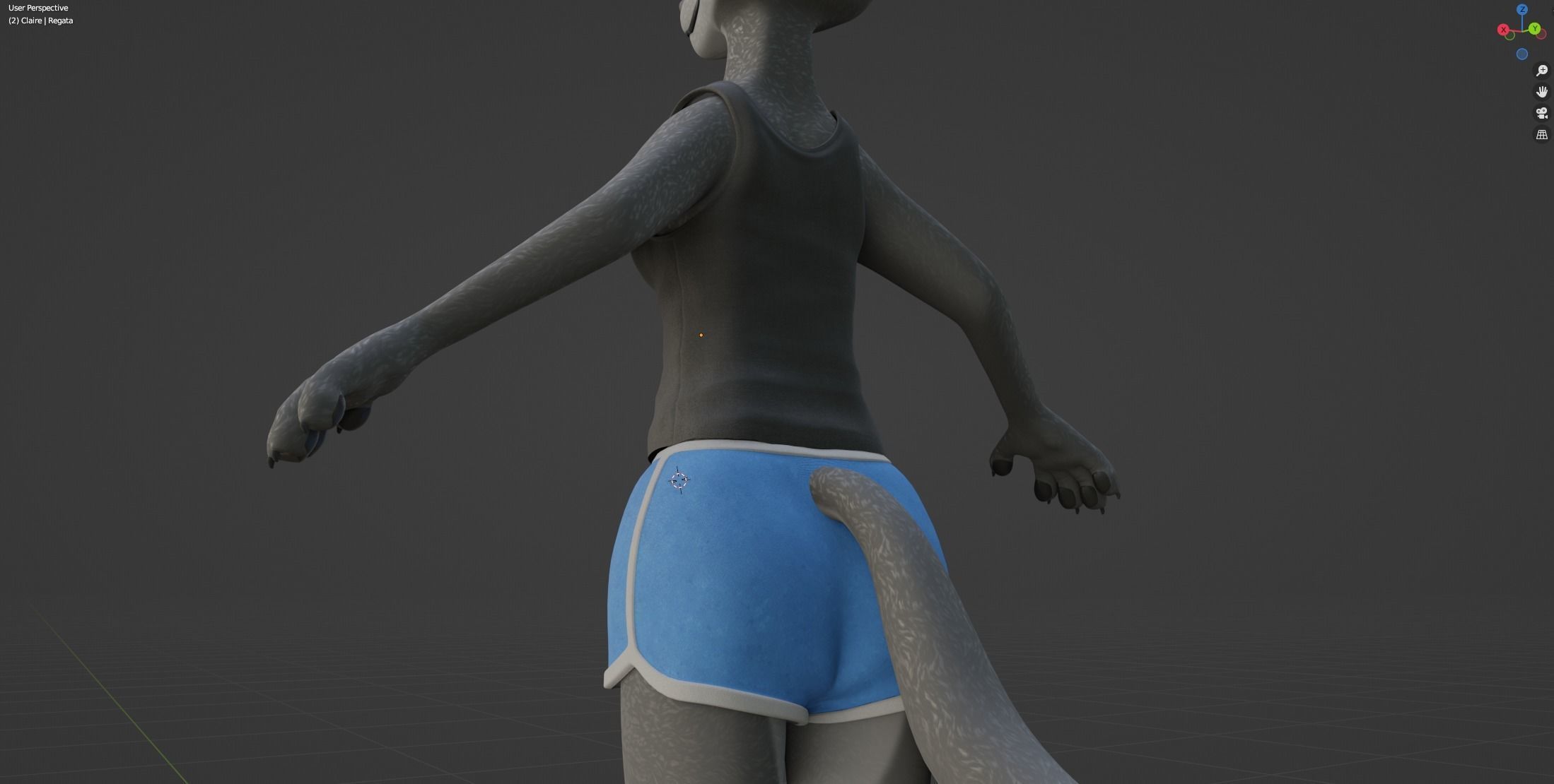 Claire Anthro Wolf 3D model_88