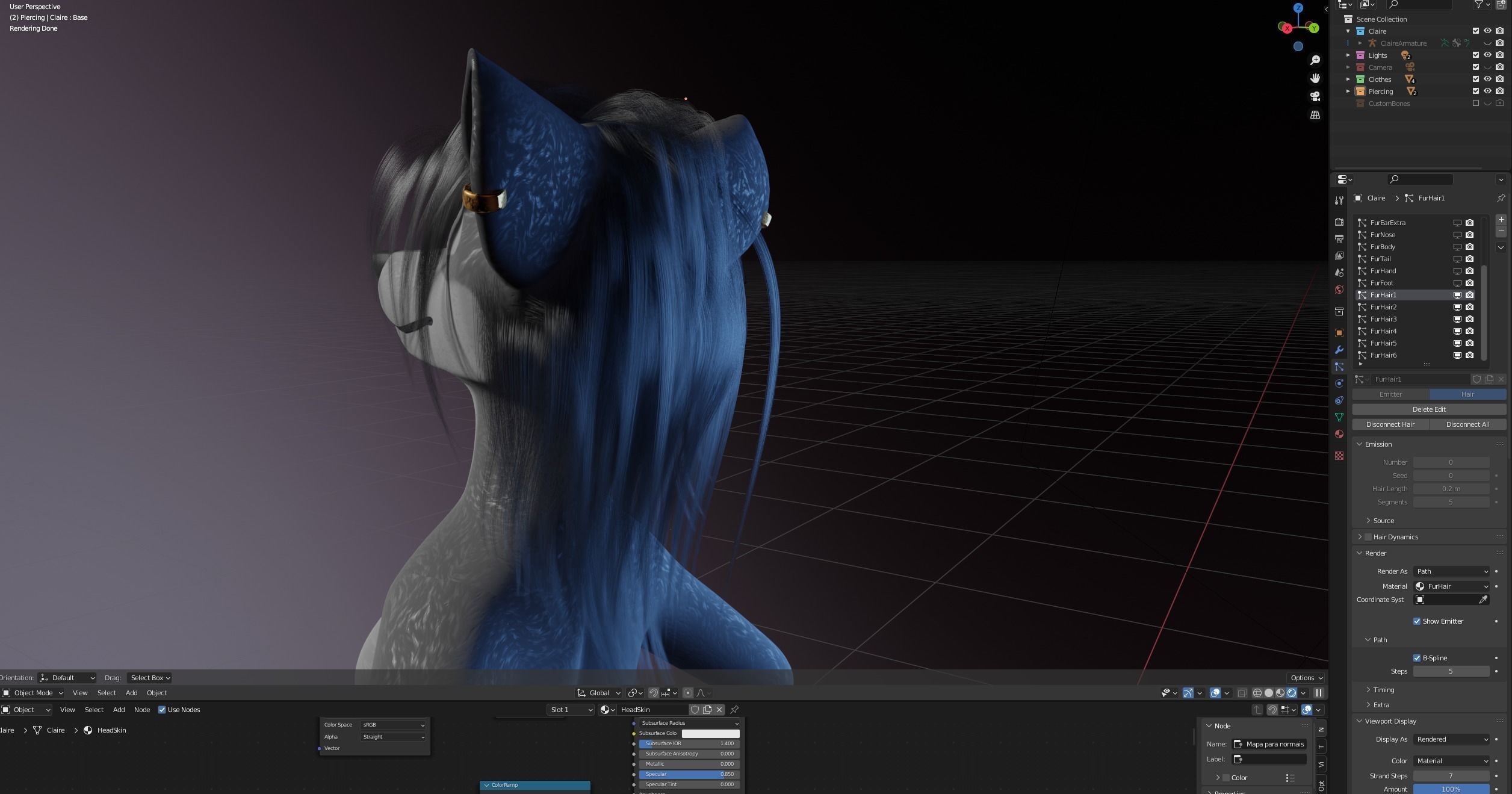 Claire Anthro Wolf 3D model_107