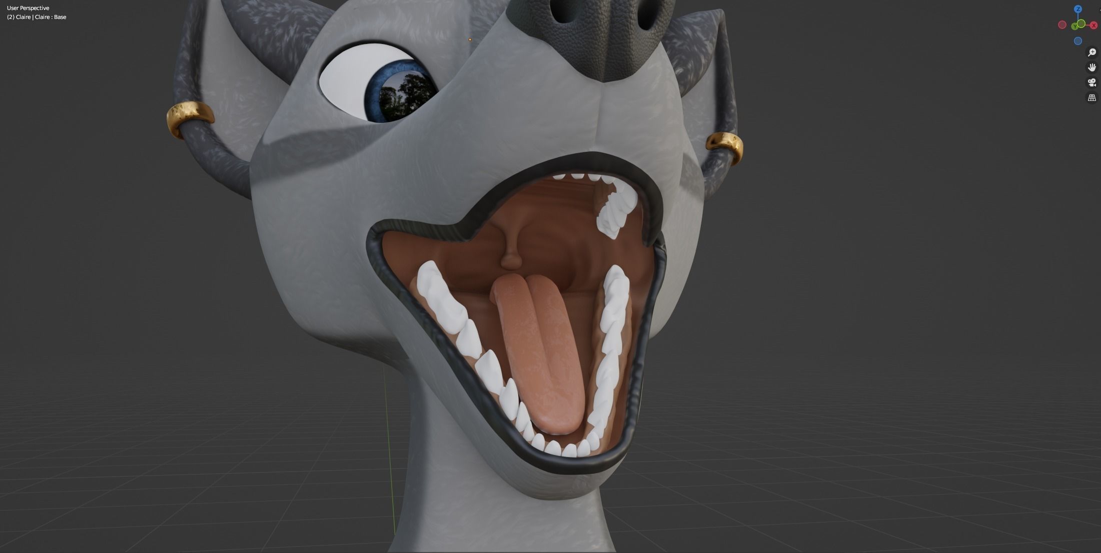 Claire Anthro Wolf 3D model_96