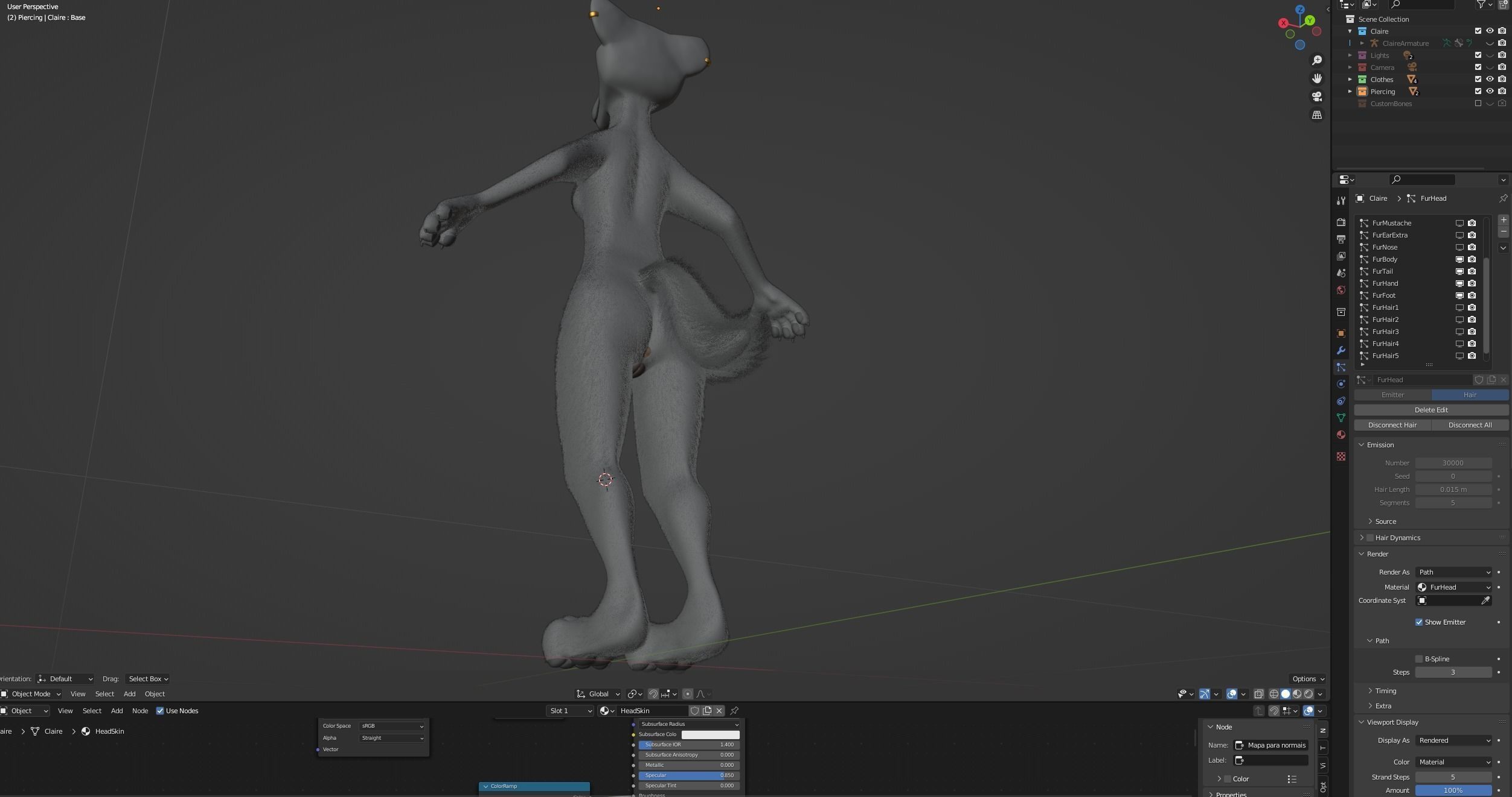 Claire Anthro Wolf 3D model_104