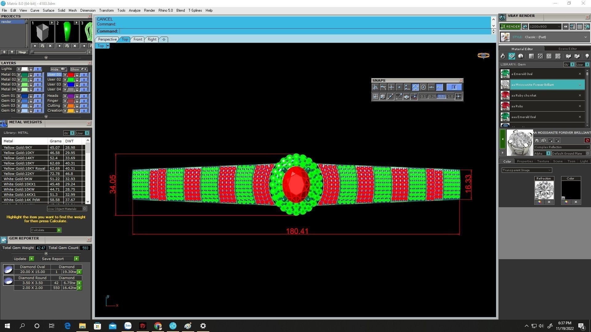 korean diamond women bracelets 4183 3D print model_3