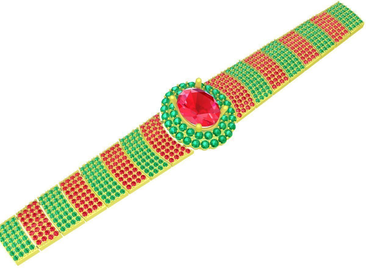 korean diamond women bracelets 4183 3D print model_7