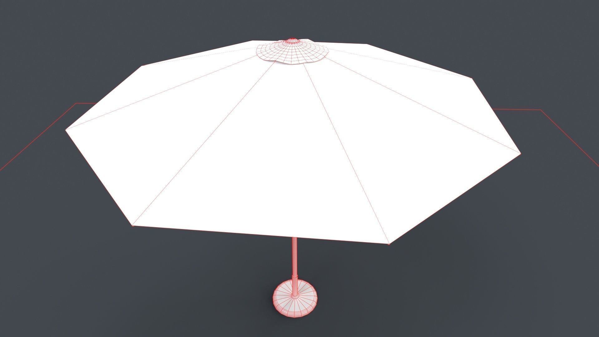 PBR Traditional Parasol Low-poly 3D model_45