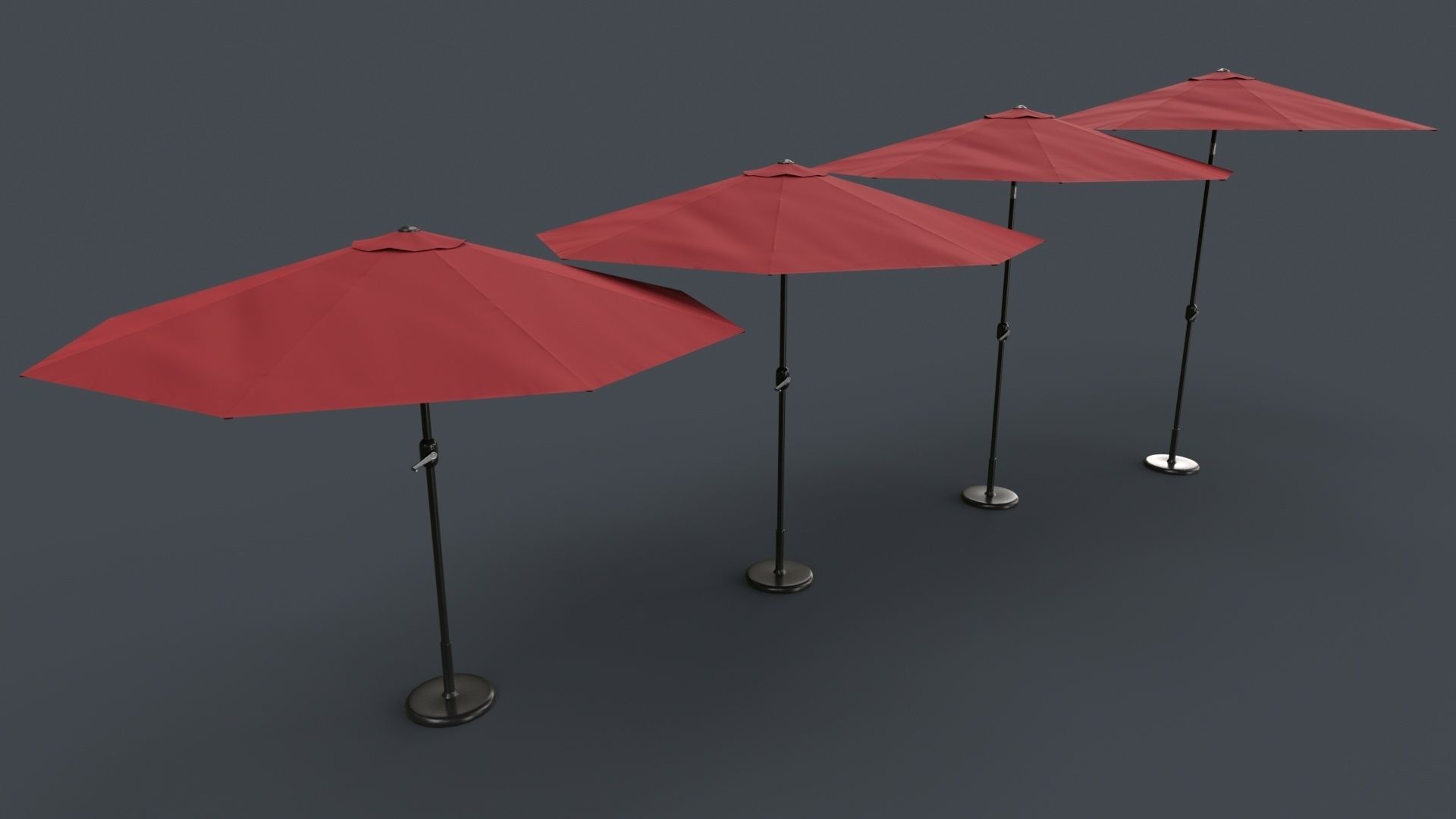 PBR Traditional Parasol Low-poly 3D model_2