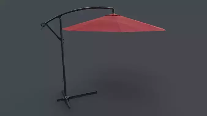PBR Cantilever Parasol Low-poly 3D model