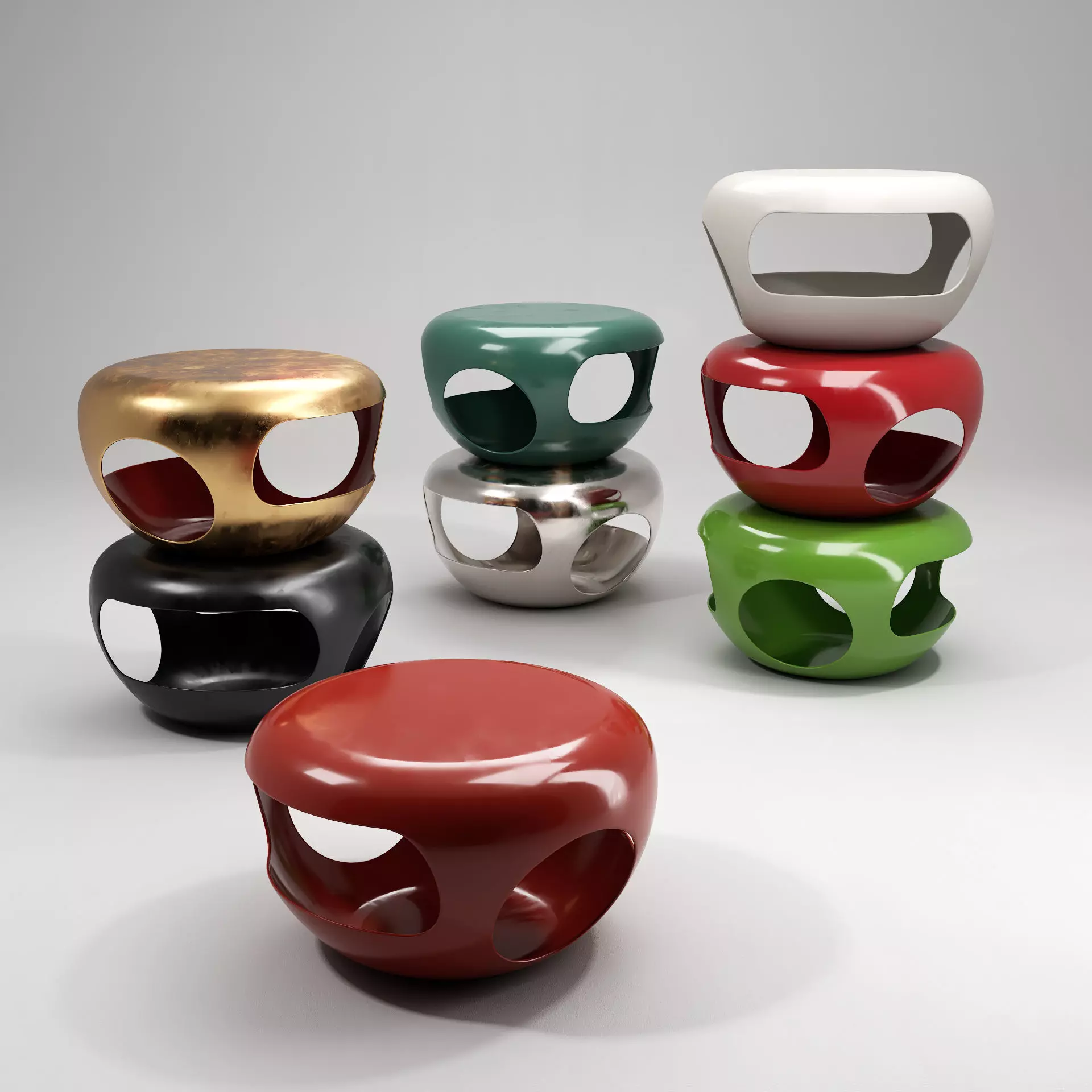 Capsule Tabouret - Stool by Herve van der Straeten 3D model