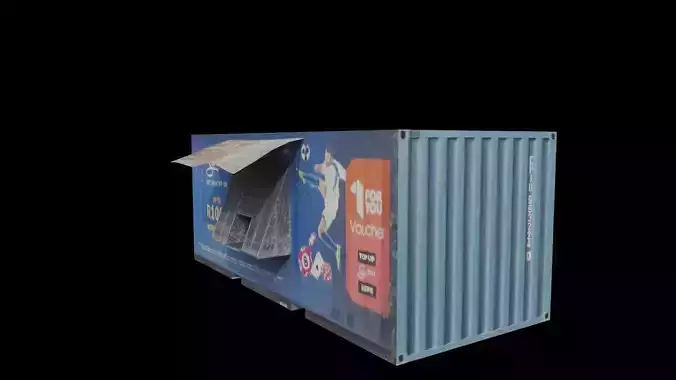containers shipping container Free low-poly 3D model