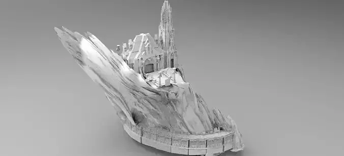 Lizard Man Mining colony Mountain 3  3D model