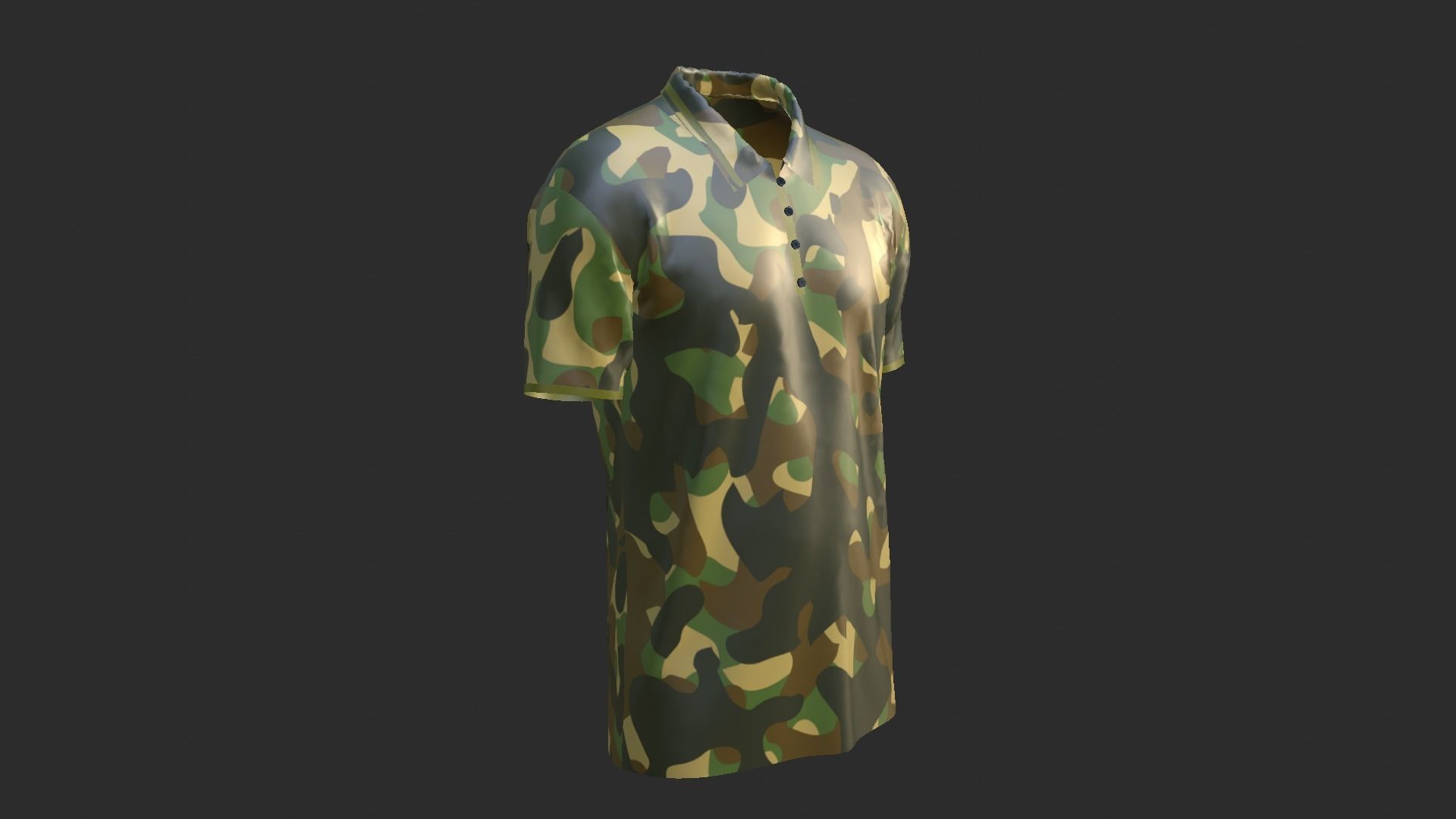 T-Shirt - Soldier Low-poly 3D model_3