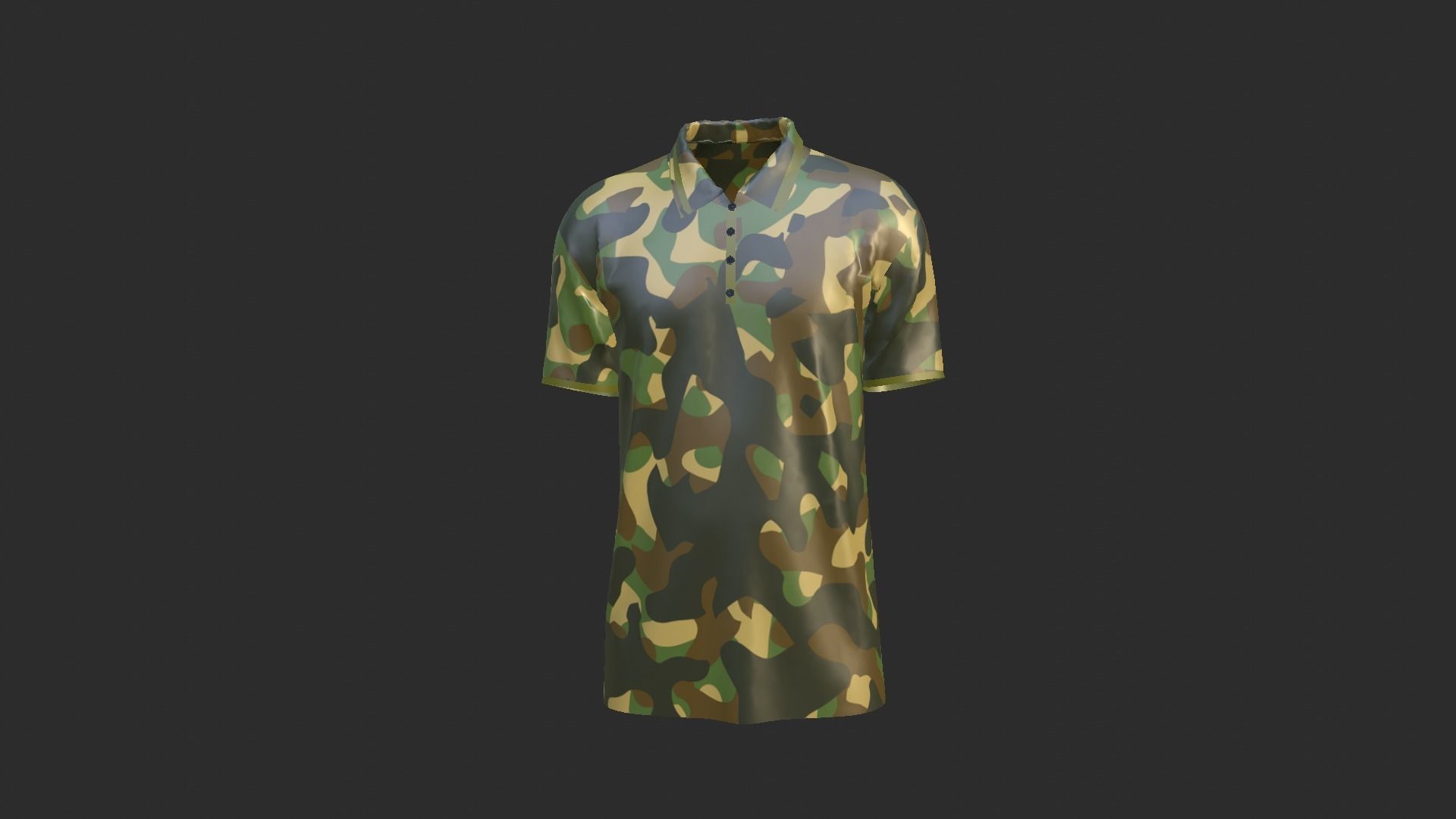 T-Shirt - Soldier Low-poly 3D model_5