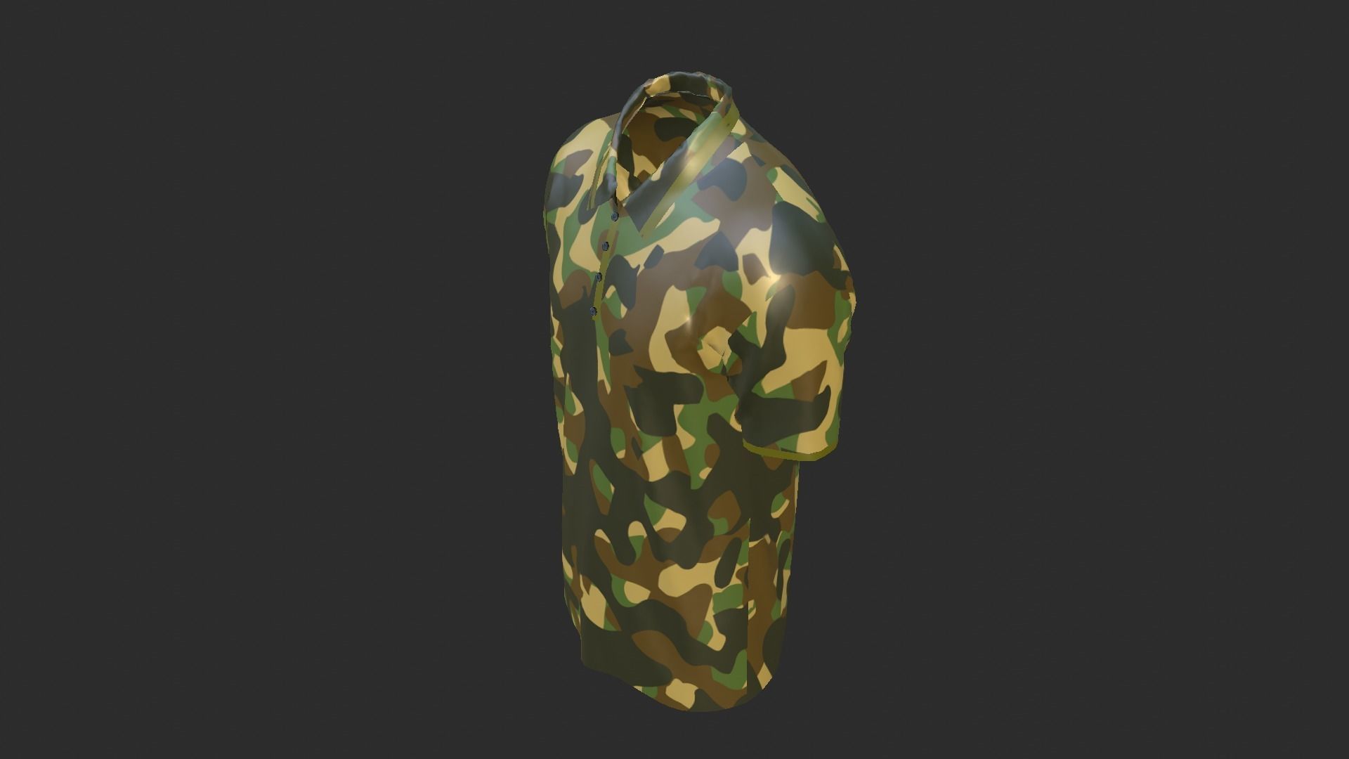 T-Shirt - Soldier Low-poly 3D model_8