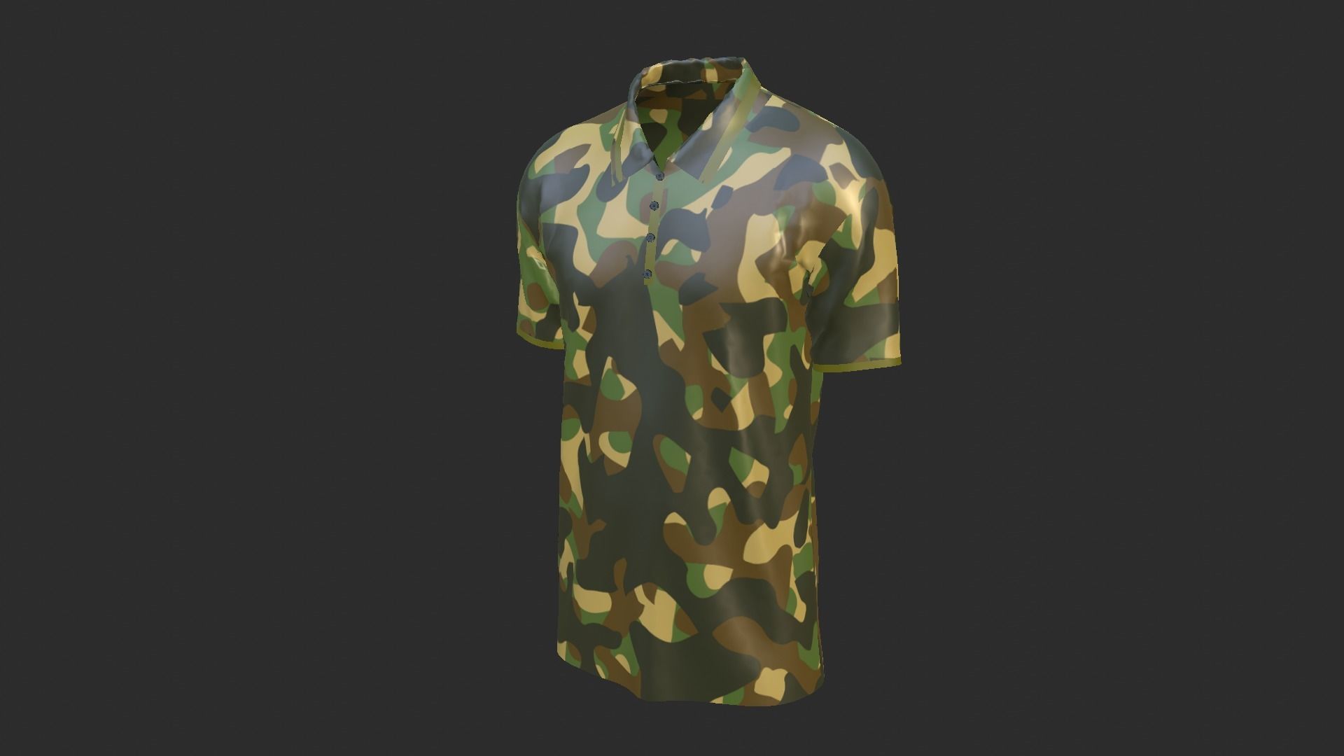 T-Shirt - Soldier Low-poly 3D model_1