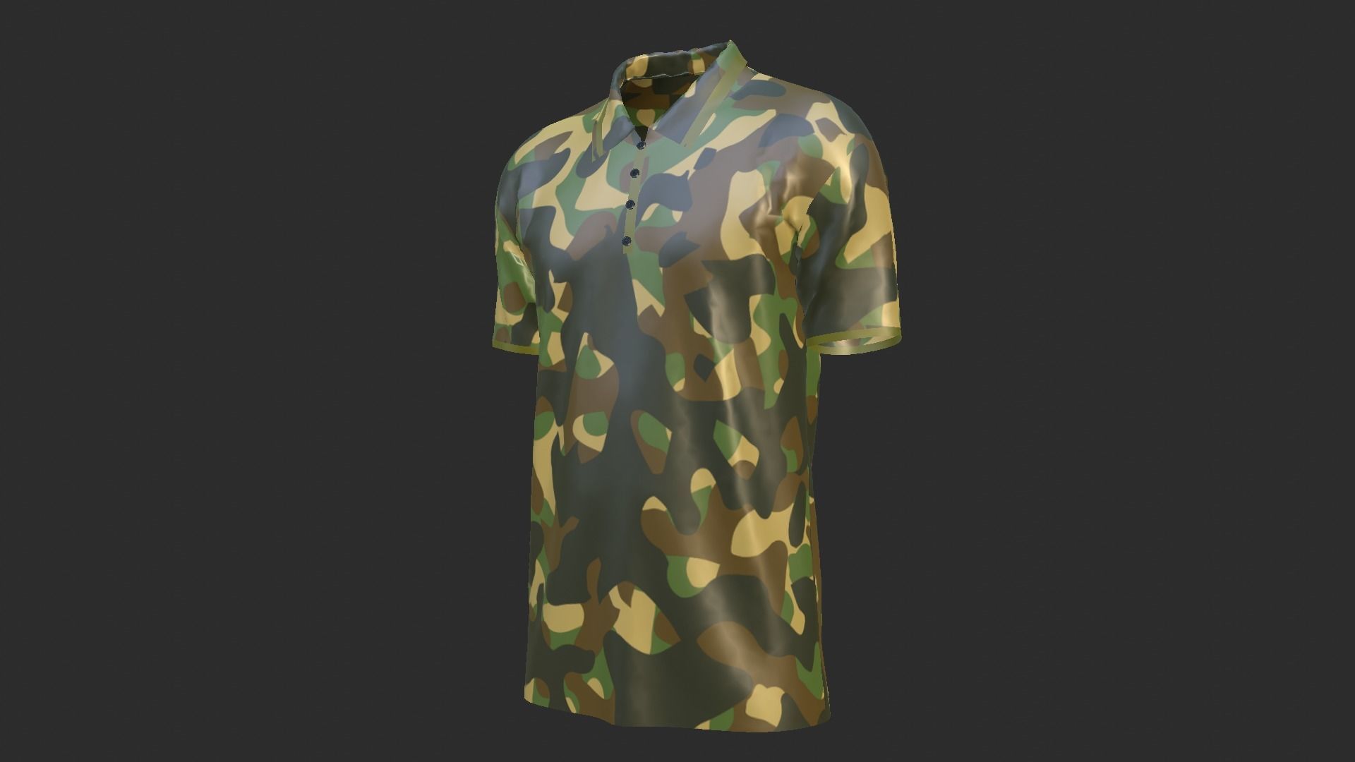 T-Shirt - Soldier Low-poly 3D model_9