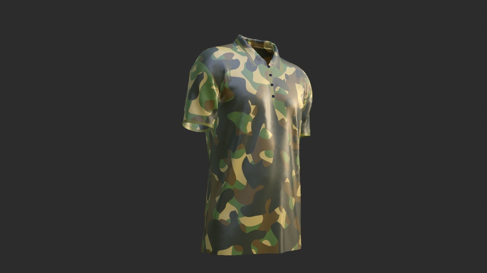 T-Shirt - Soldier Low-poly 3D model_6