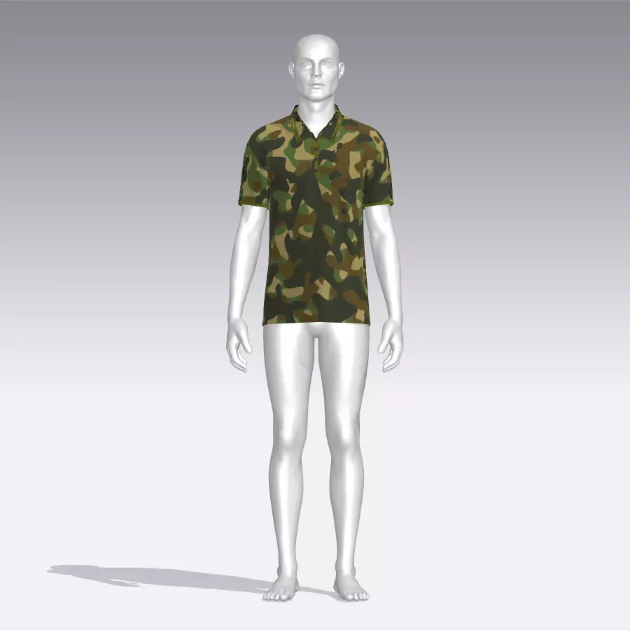 T-Shirt - Soldier Low-poly 3D model_0