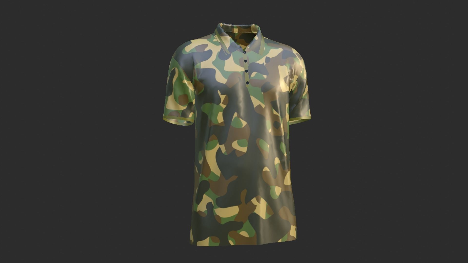 T-Shirt - Soldier Low-poly 3D model_10