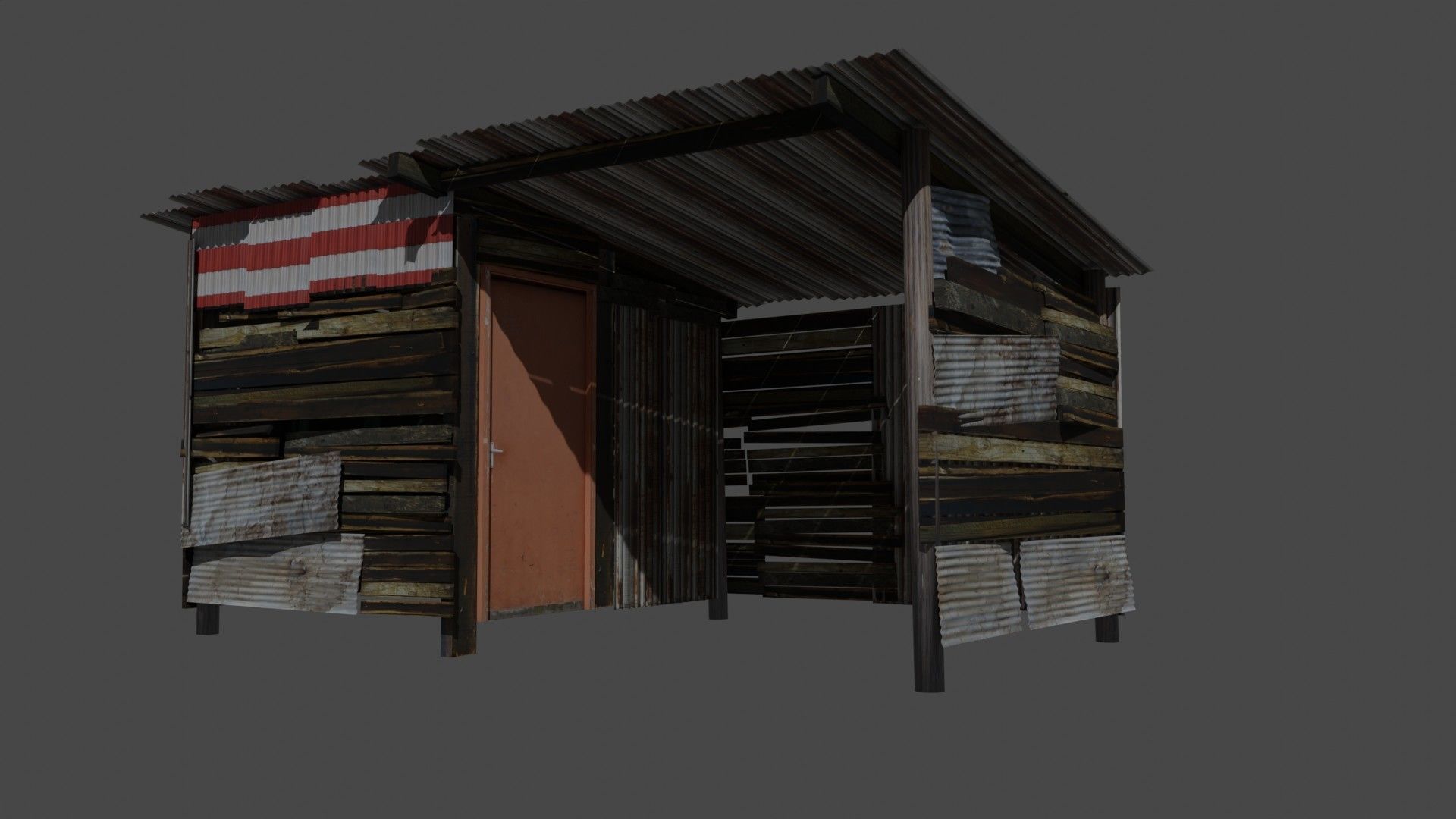 Shanty Town house pack Low-poly 3D model_2