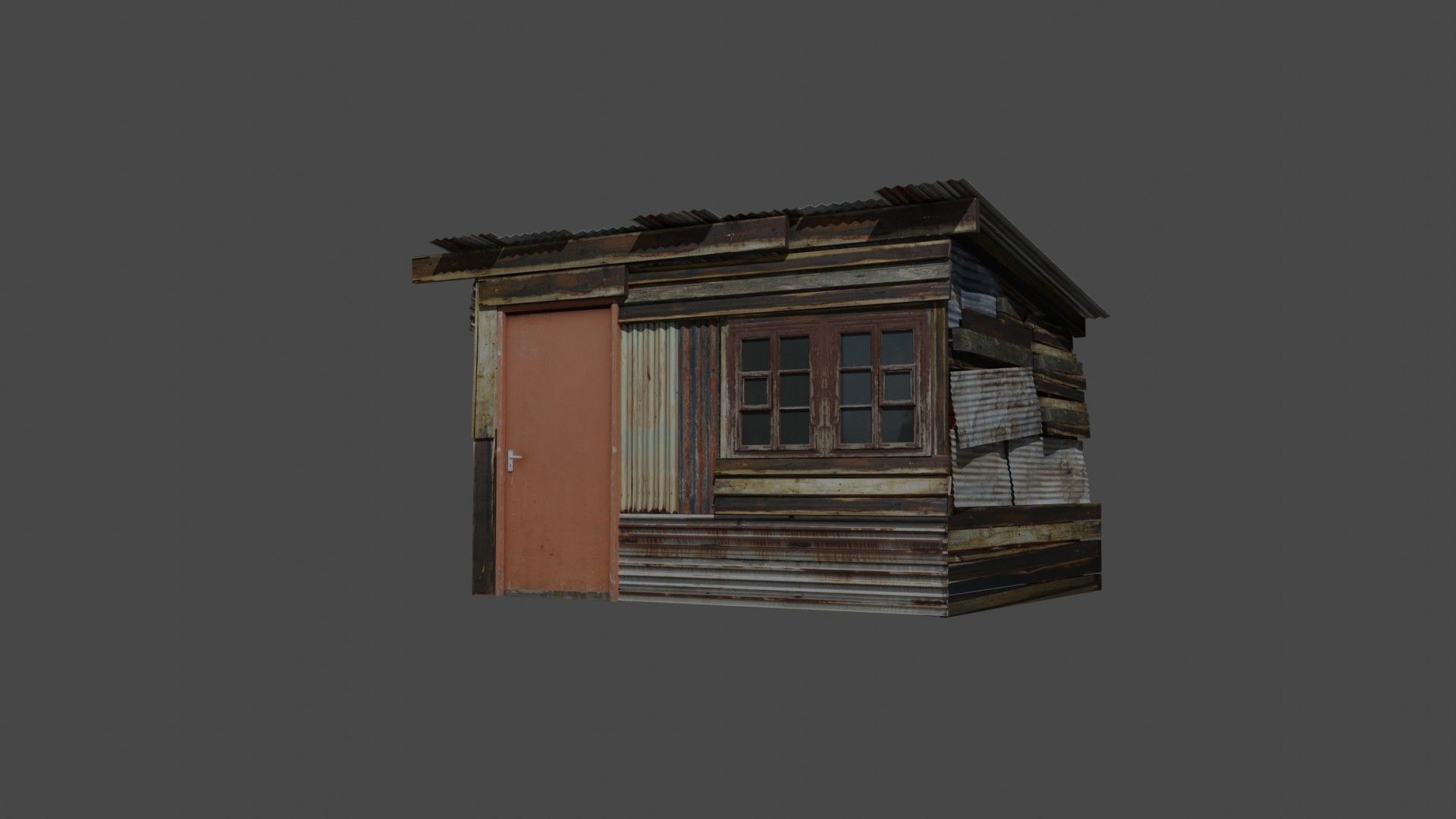Shanty Town house pack Low-poly 3D model_8