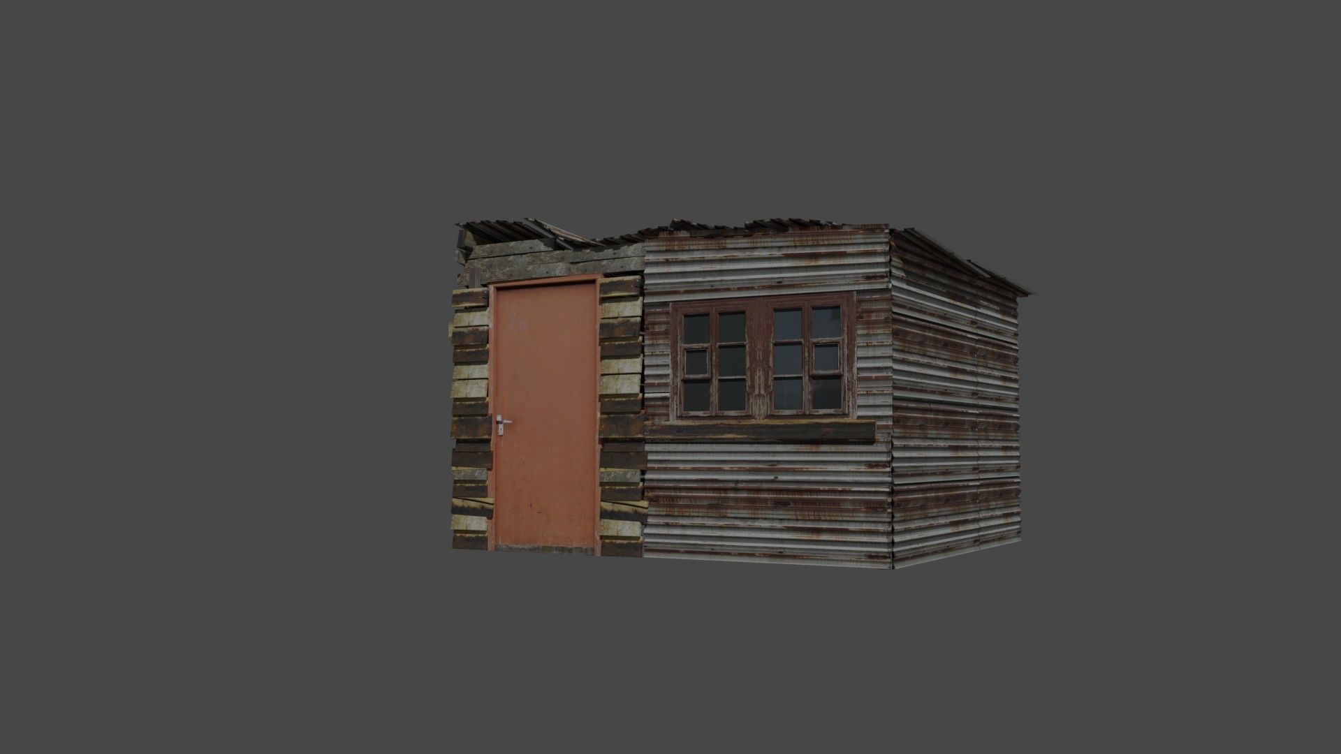 Shanty Town house pack Low-poly 3D model_10