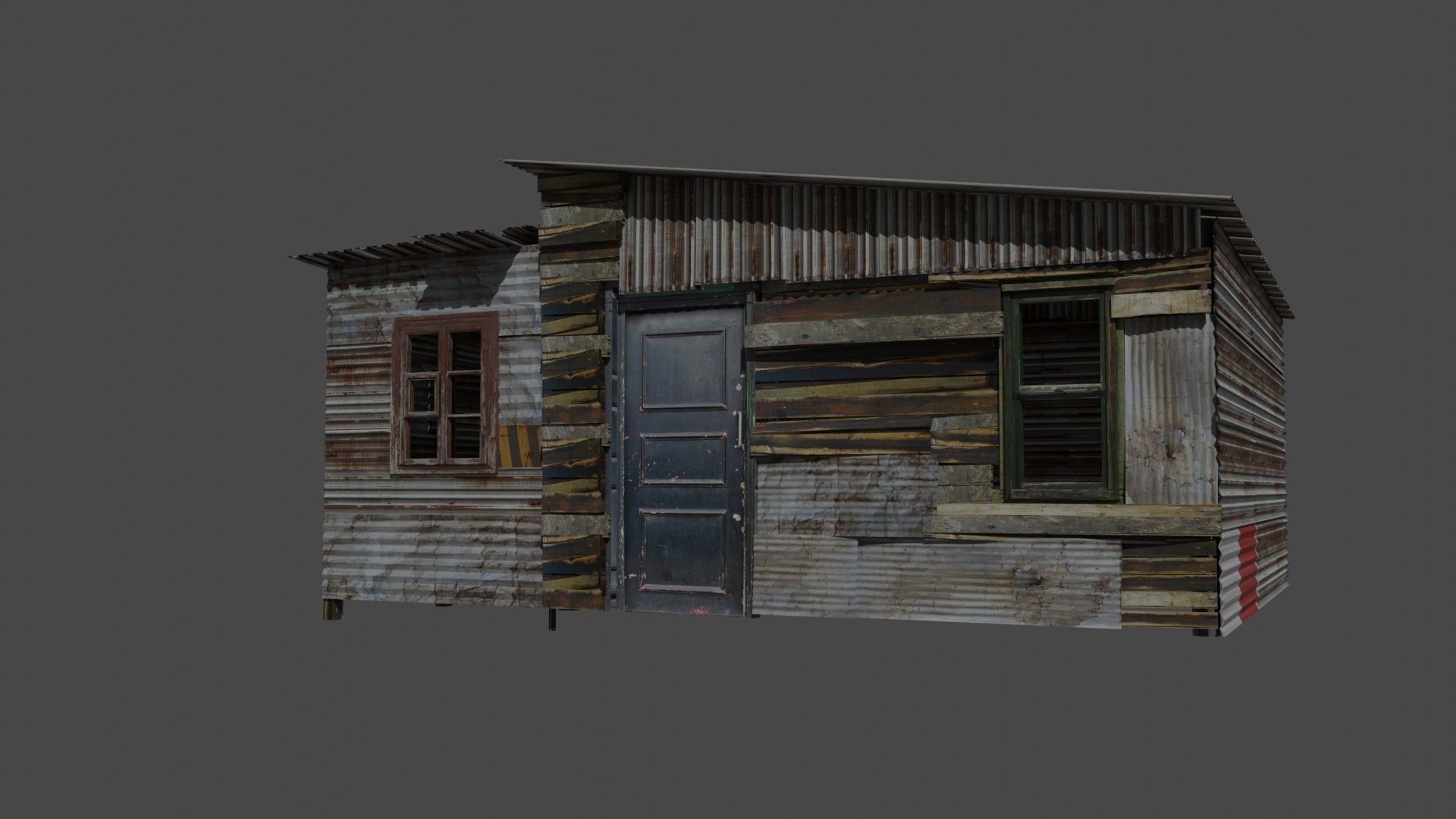 Shanty Town house pack Low-poly 3D model_5