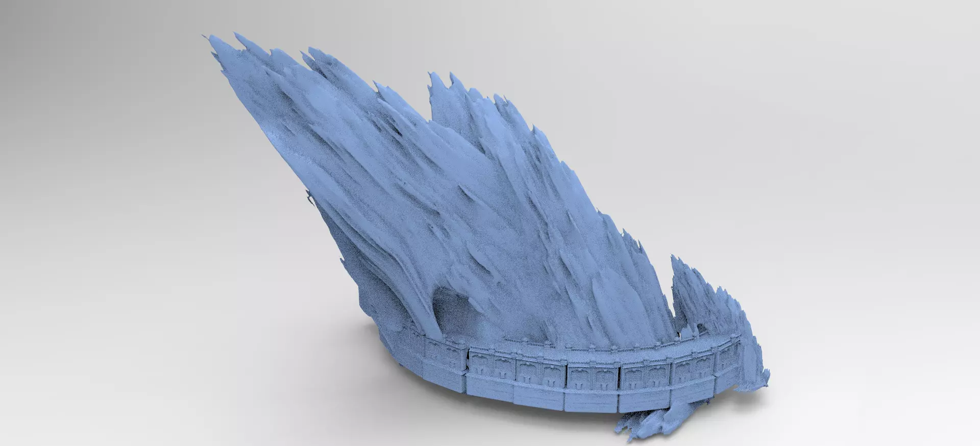 Lizard Man Town Hall Mining colony mountain  3D model_0