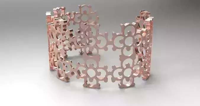 Bracelet 7 rose gold cuff
