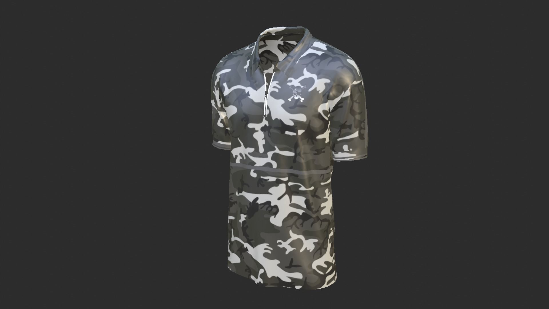 Military Clothes T-Shirt Low-poly 3D model_1