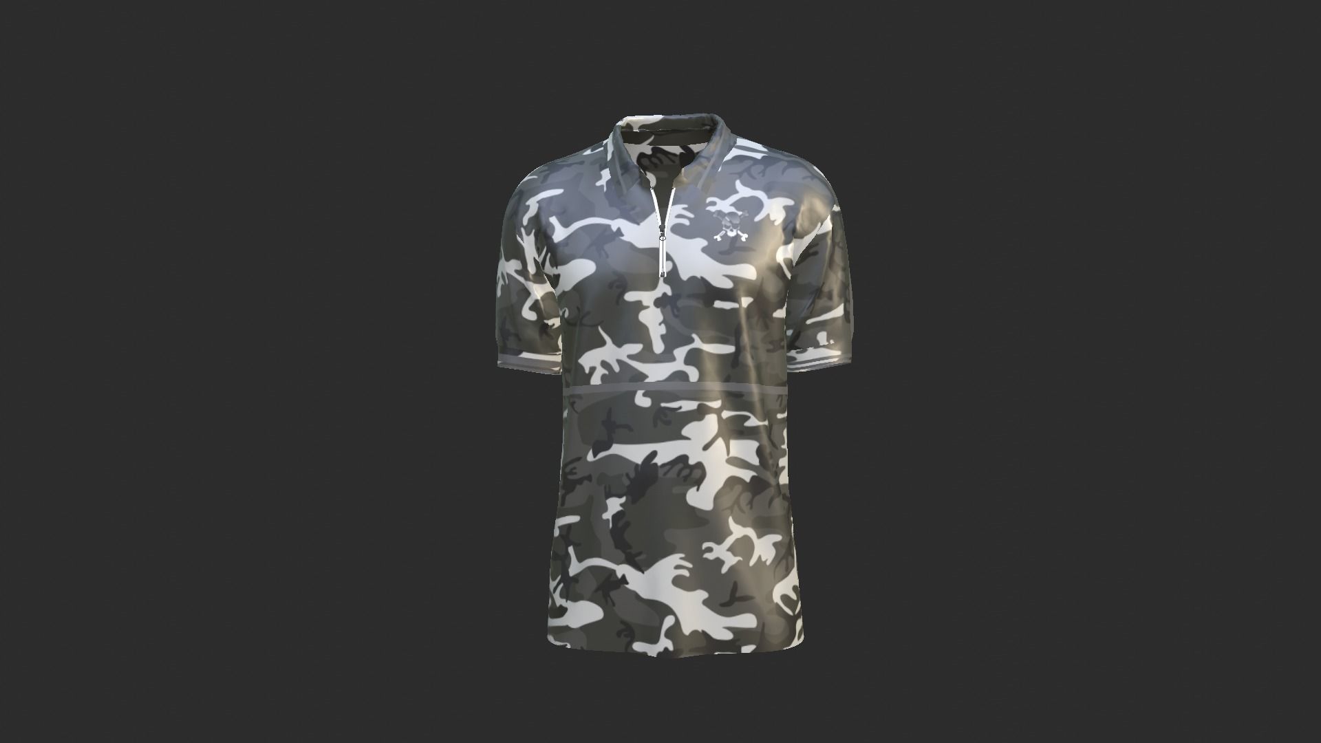 Military Clothes T-Shirt Low-poly 3D model_5