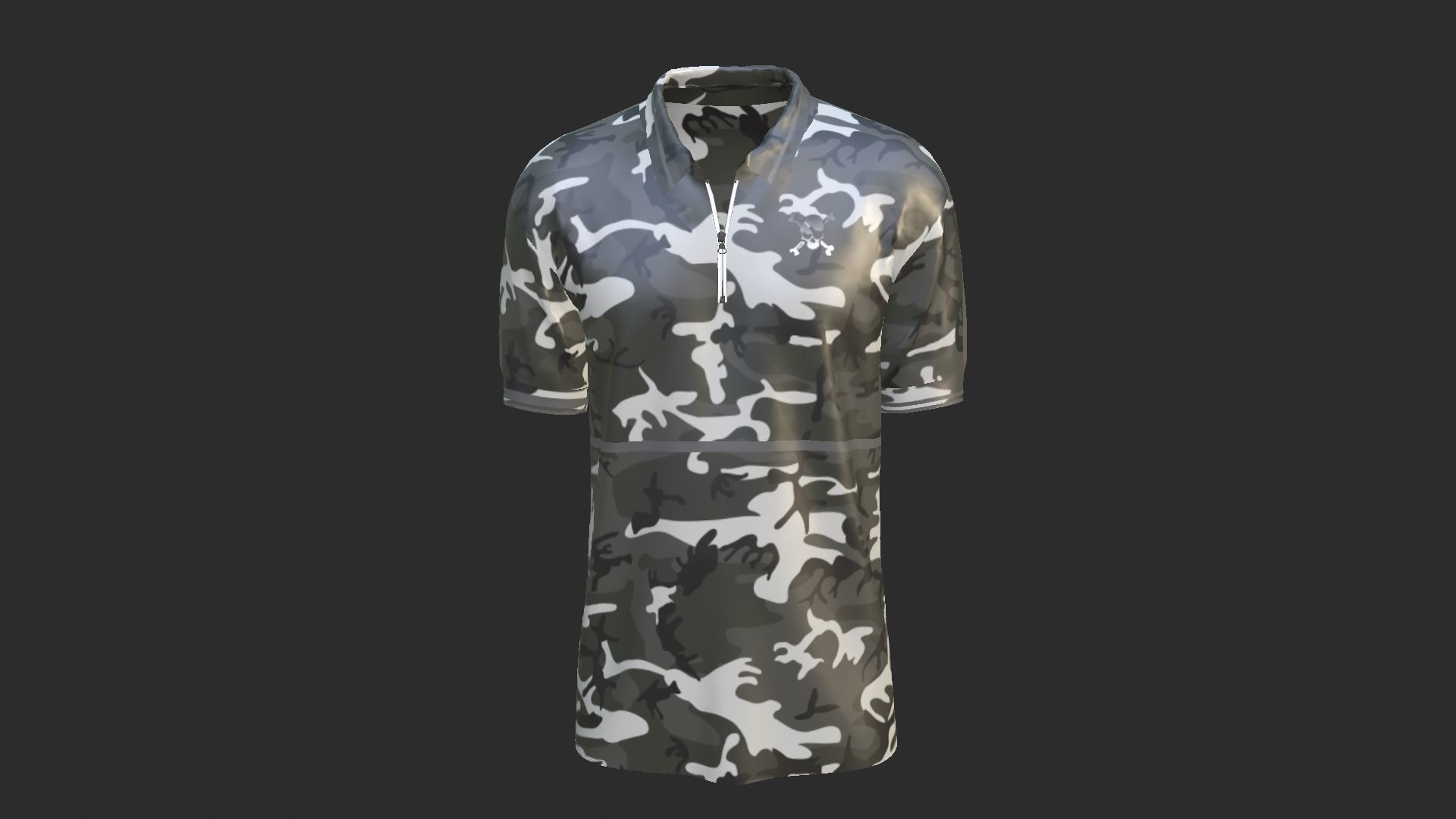 Military Clothes T-Shirt Low-poly 3D model_2