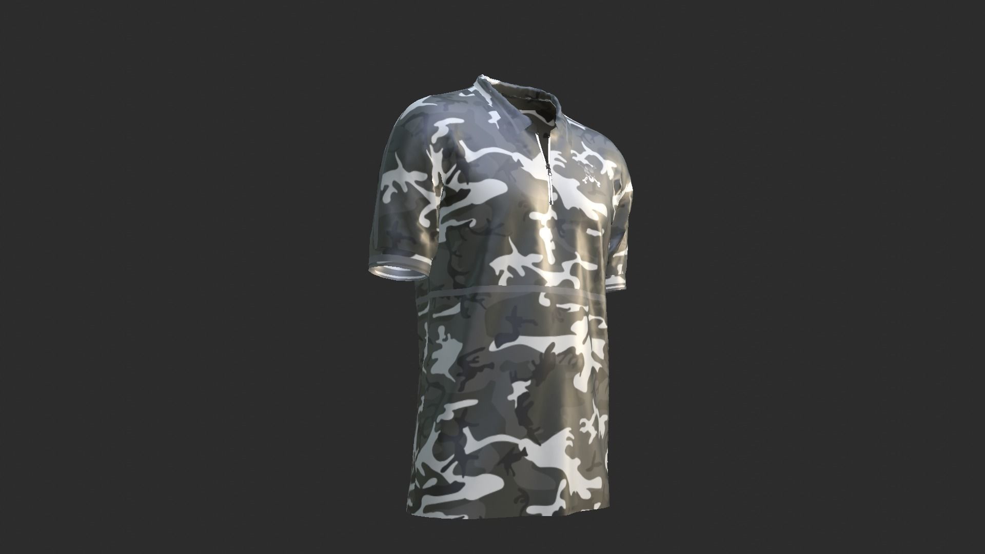 Military Clothes T-Shirt Low-poly 3D model_6