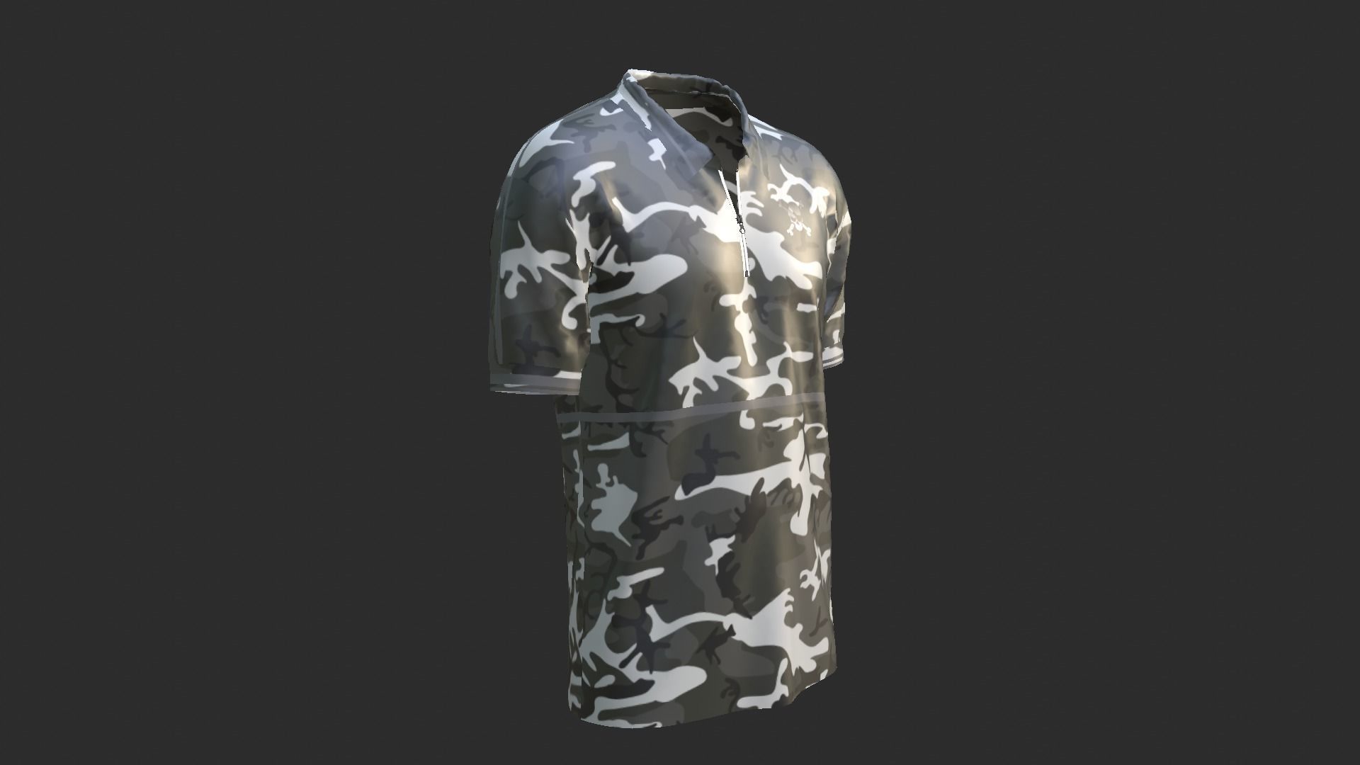 Military Clothes T-Shirt Low-poly 3D model_3